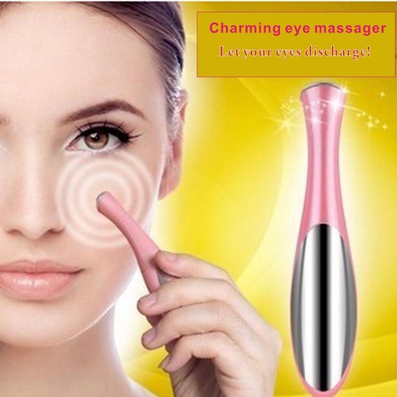 Portable Electric Thermal Eye Massager designed for effective eye care with ergonomic design and ionic vibration technology.