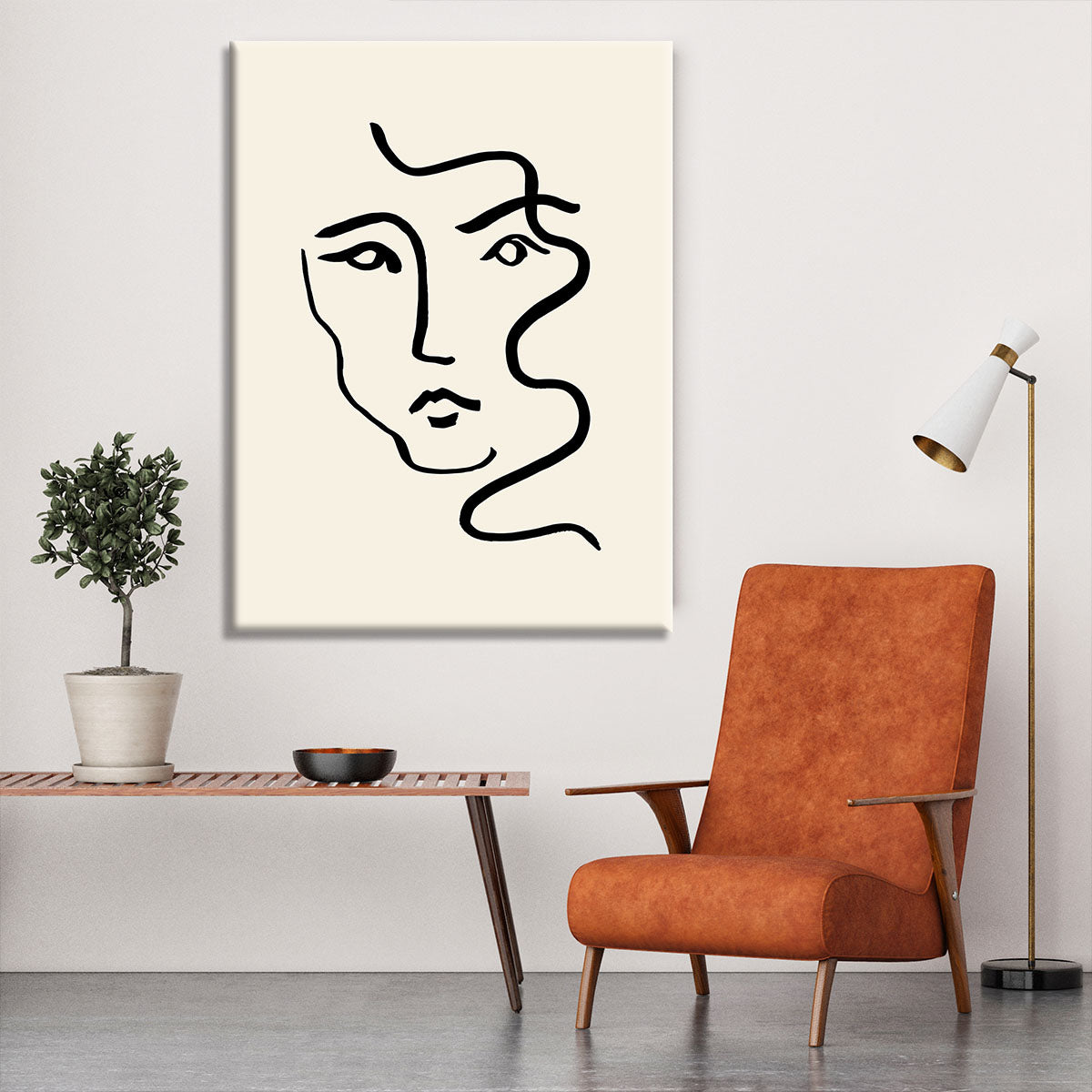 Portrait 01 Canvas Print featuring elegant modern art design, perfect for home or office decor.