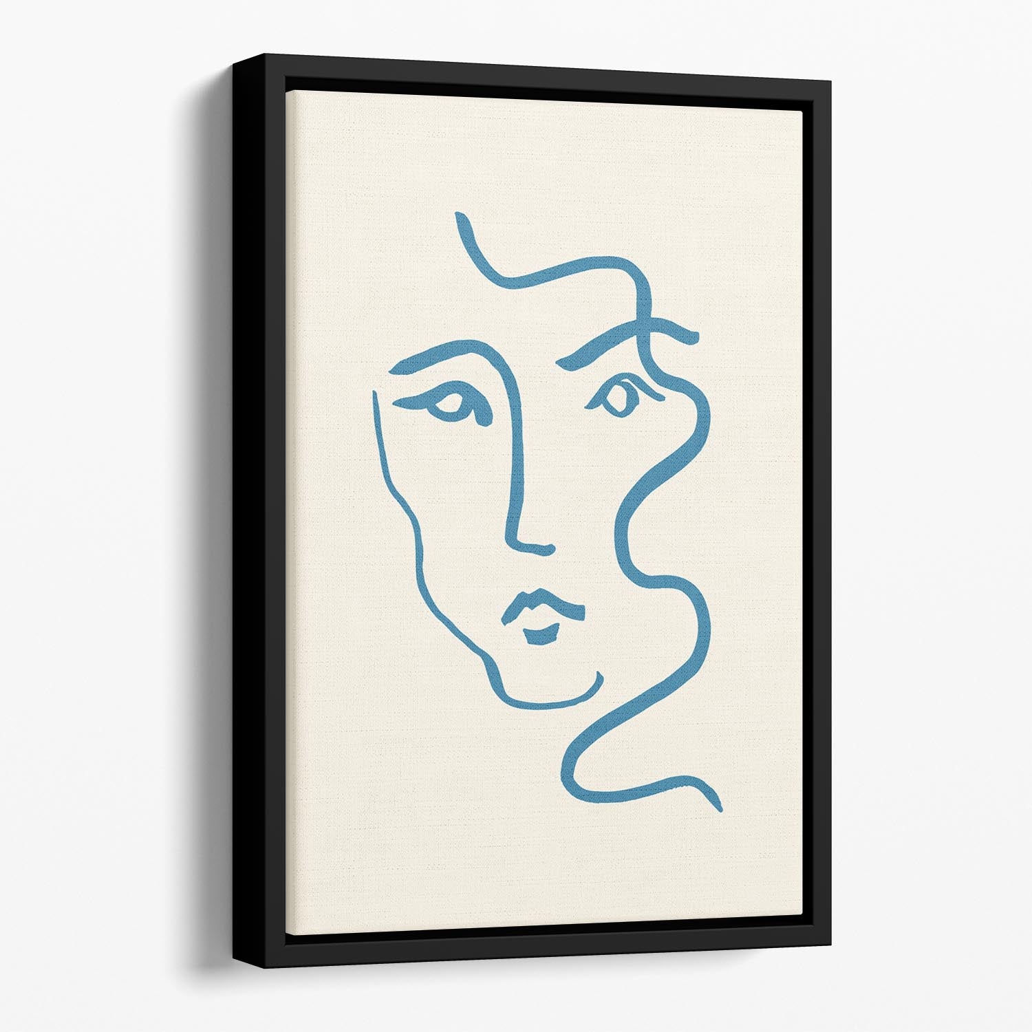 Portrait 03 Floating Framed Canvas featuring vibrant abstract design in a handcrafted wooden frame, creating a modern and elegant wall art piece.