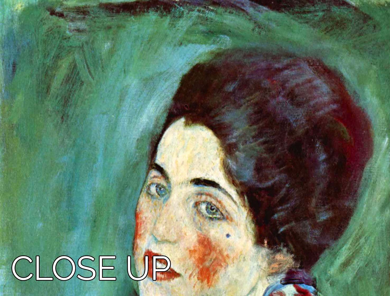 A stunning 3-panel canvas print featuring Klimt's Portrait of a Lady, showcasing intricate details and vibrant colors.