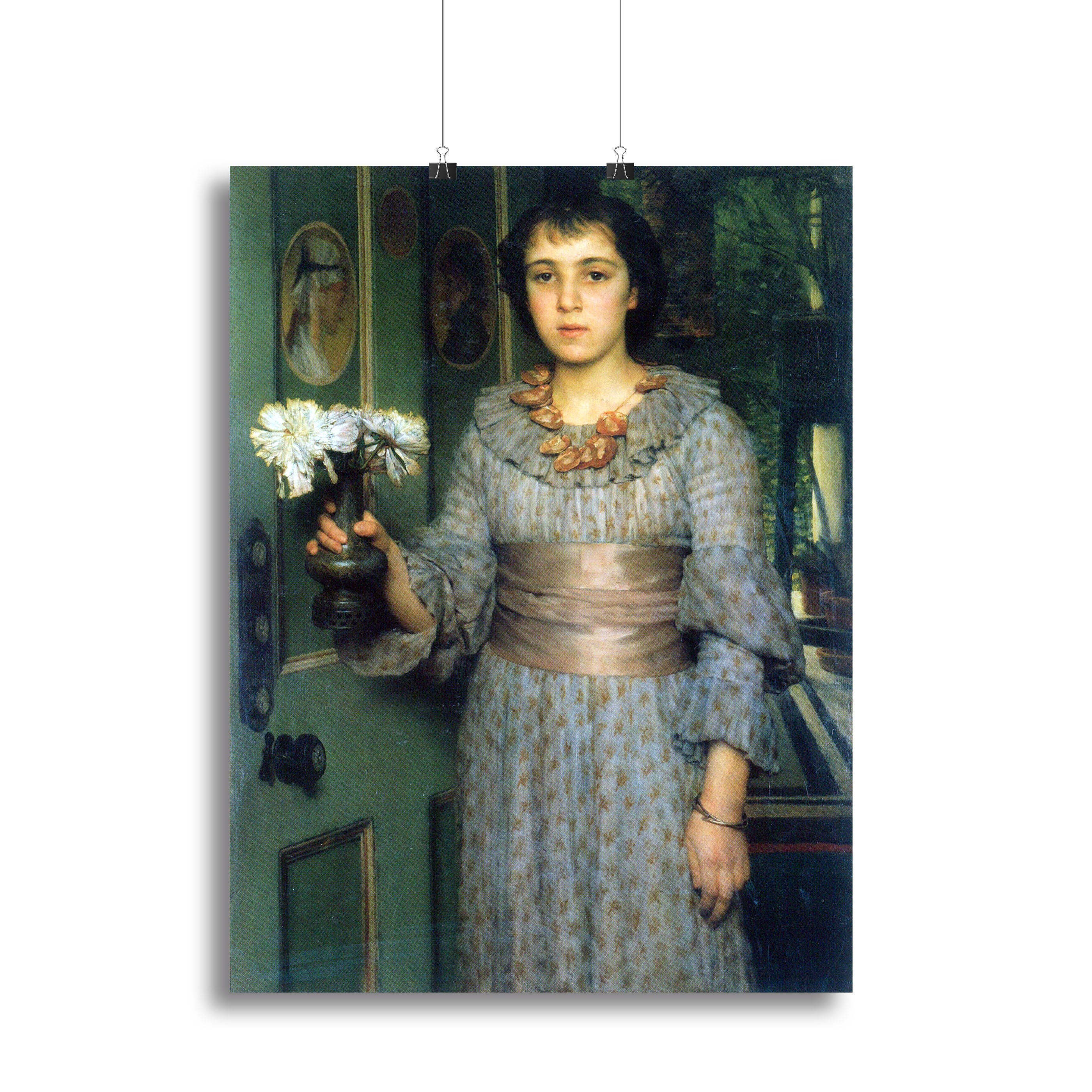 Canvas print of the Portrait of Anna Alma Tadema by Alma Tadema, showcasing intricate details and vibrant colors.