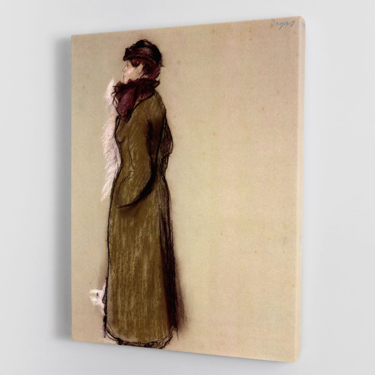 Canvas print of Portrait of Ellen AndrCe by Degas, showcasing elegant brushwork and vibrant colors.