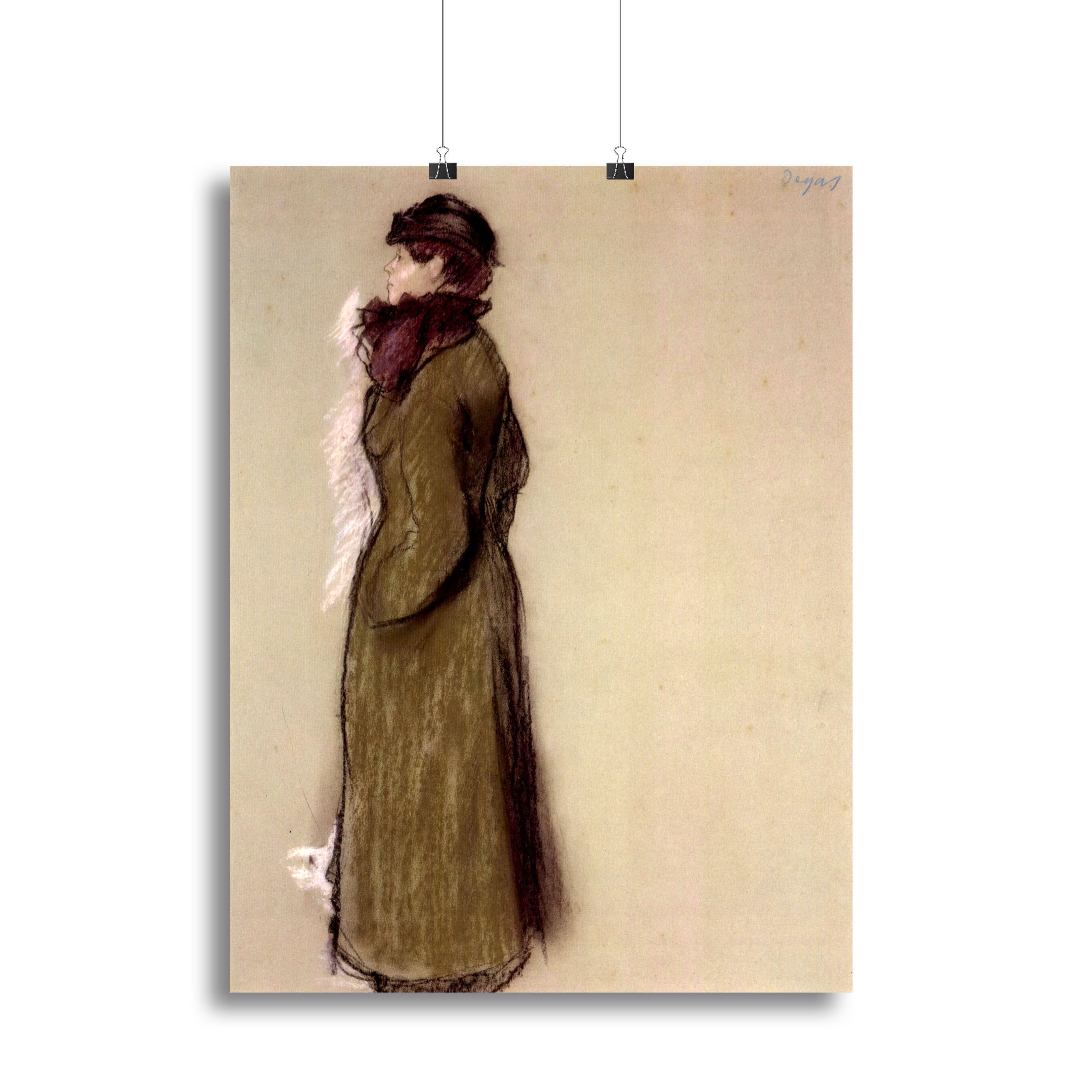 Canvas print of Portrait of Ellen AndrCe by Degas, showcasing elegant brushwork and vibrant colors.