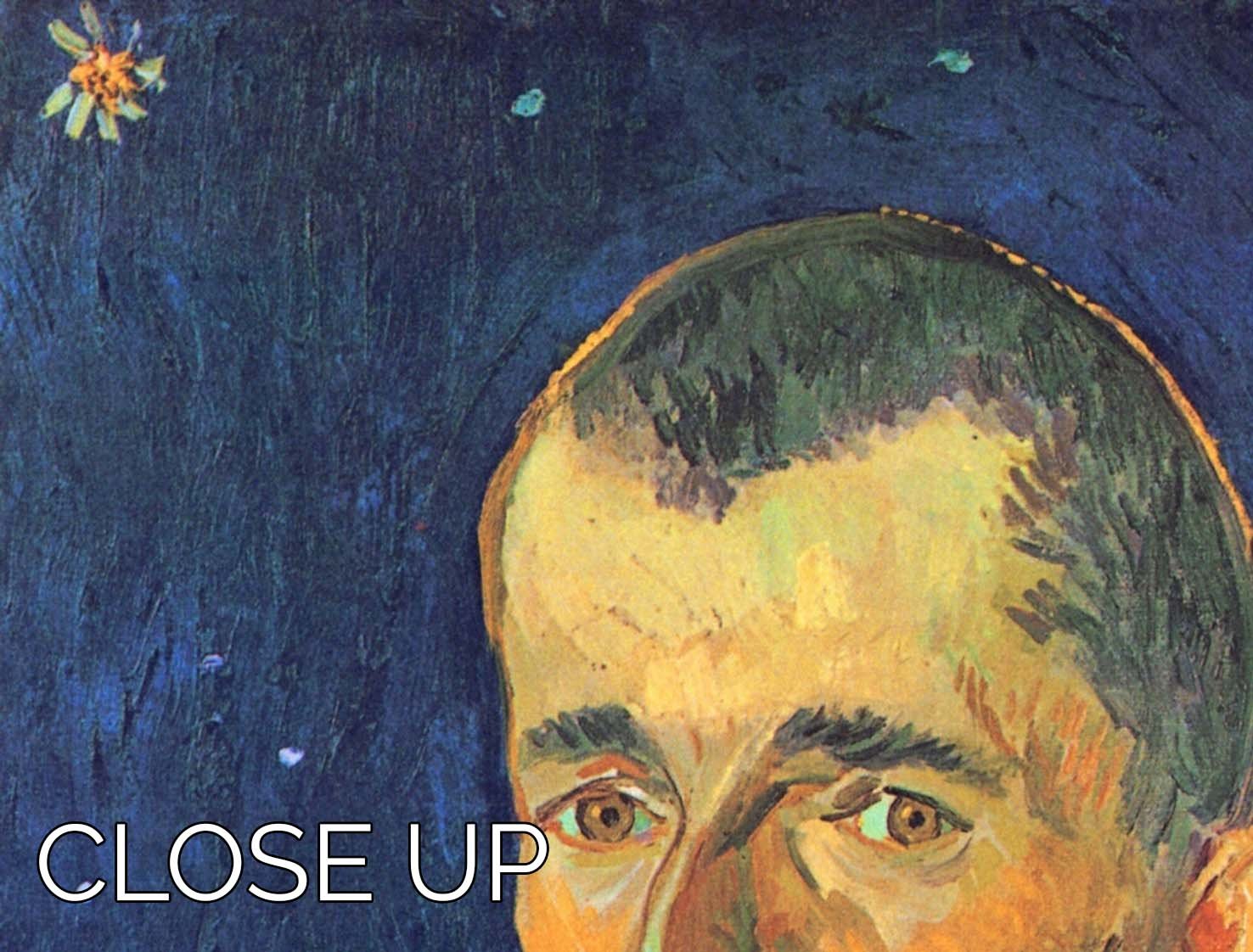 A stunning 3-panel canvas print of Van Gogh's Portrait of Eugene Boch, showcasing vibrant colors and intricate details.