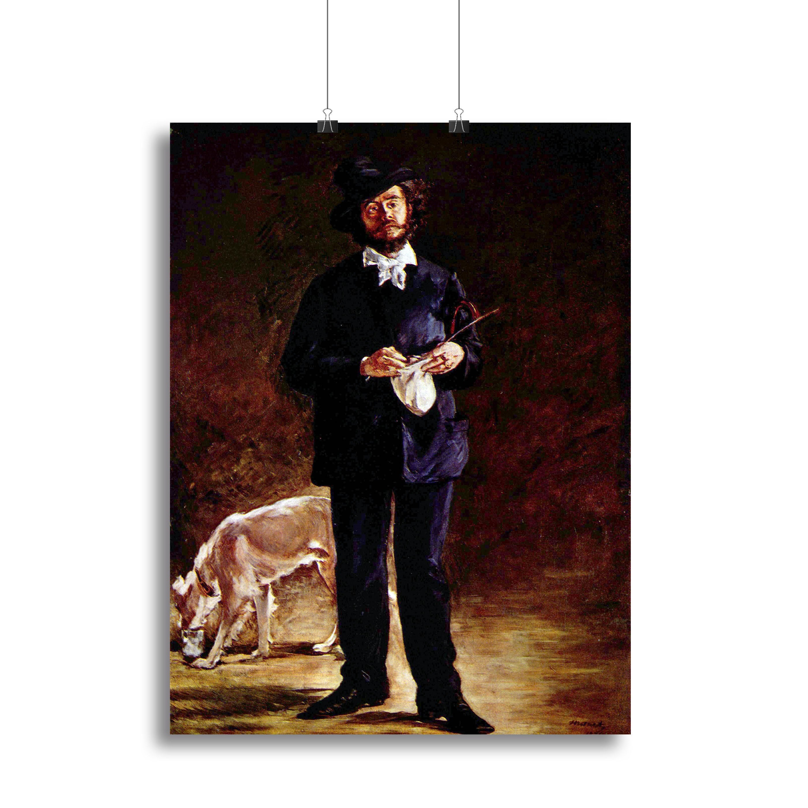 Canvas print of the Portrait of Gilbert Marcellin Desboutin, showcasing intricate details and vibrant colors, perfect for home decor.