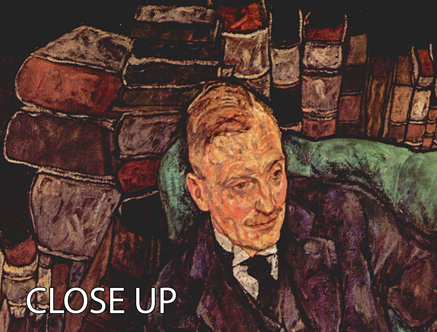 A stunning 3-panel canvas print featuring the Portrait of Hugo Koller by Egon Schiele, showcasing vibrant colors and intricate details.