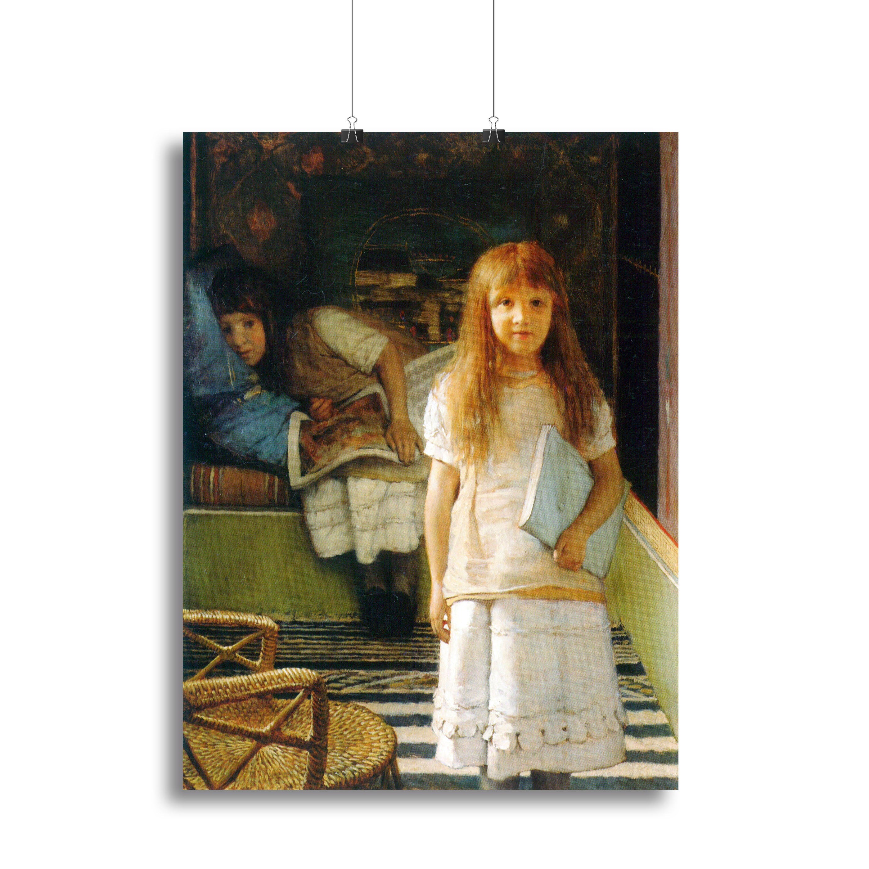 Portrait of Laurense and Anna Alma Tadema, a detailed canvas print showcasing the artistic talent of Alma Tadema with vibrant colors and intricate details.