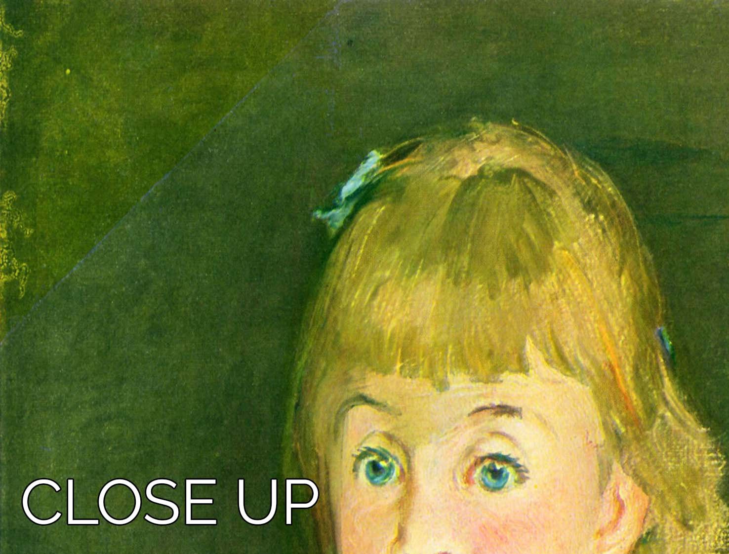 Three-panel canvas print of Portrait of Lina Campineanu by Manet, showcasing vibrant colors and intricate details.