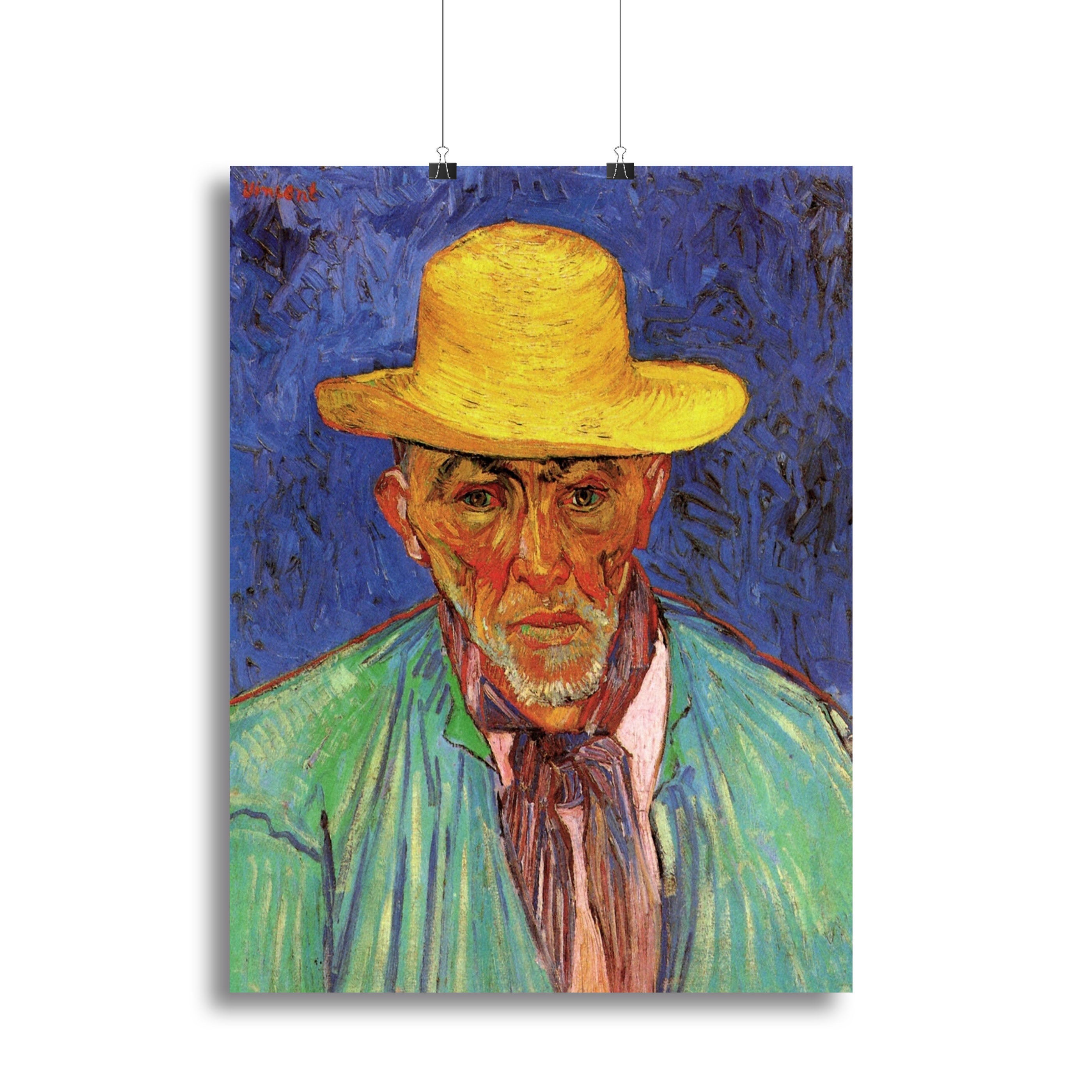 Canvas art featuring Van Gogh's Portrait of Patience Escalier Shepherd in Provence, showcasing vibrant colors and intricate details.