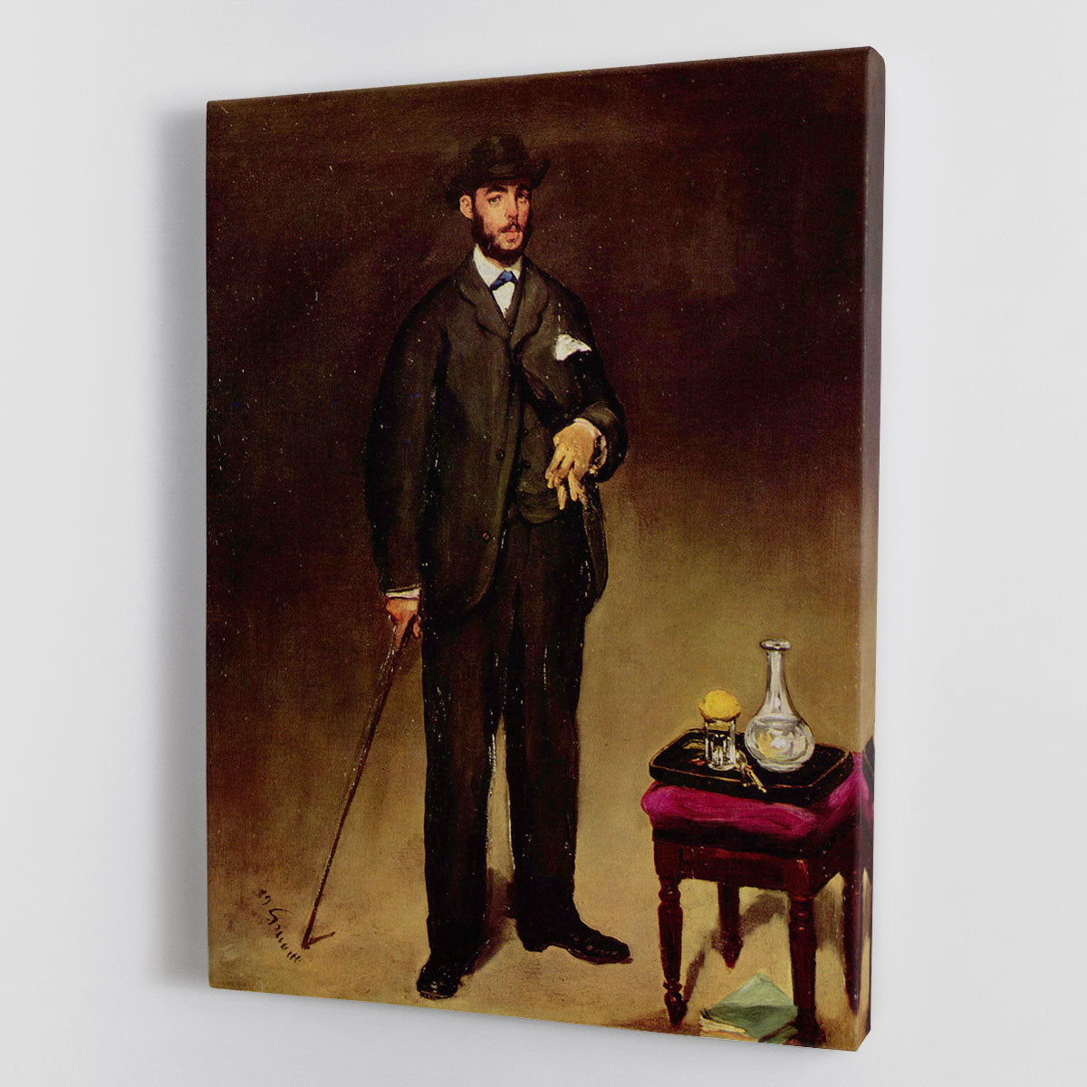 Canvas print of Portrait of ThCodore Duret by Manet, showcasing intricate details and vibrant colors.