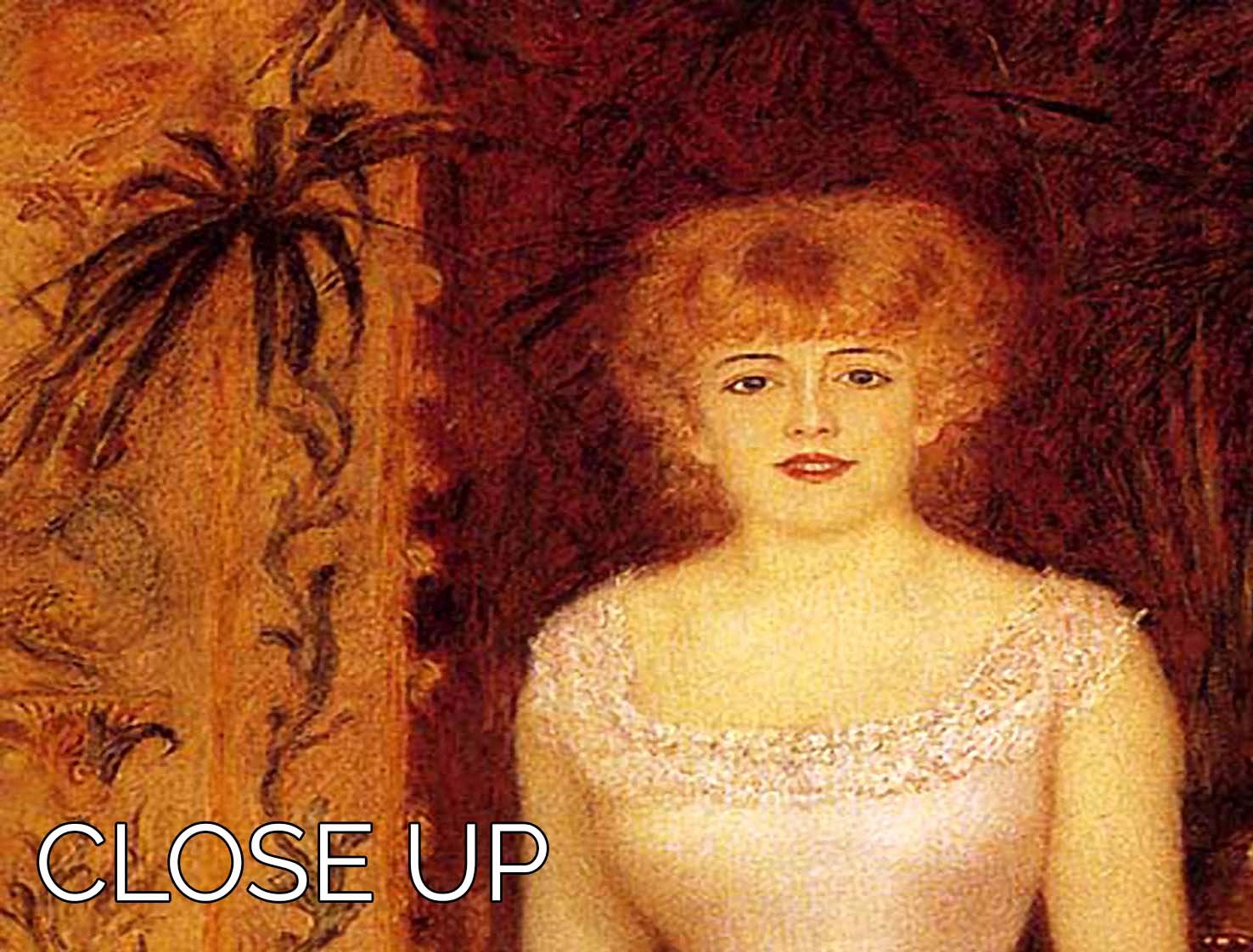 Three-panel canvas art featuring Portrait Of The Actress Jeanne Samary by Renoir, showcasing vibrant colors and elegant design.