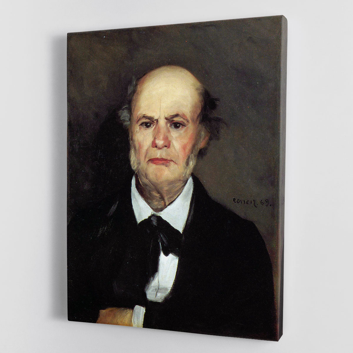 Canvas print of Portrait of the Artist's Father by Renoir, showcasing vibrant colors and intricate details.