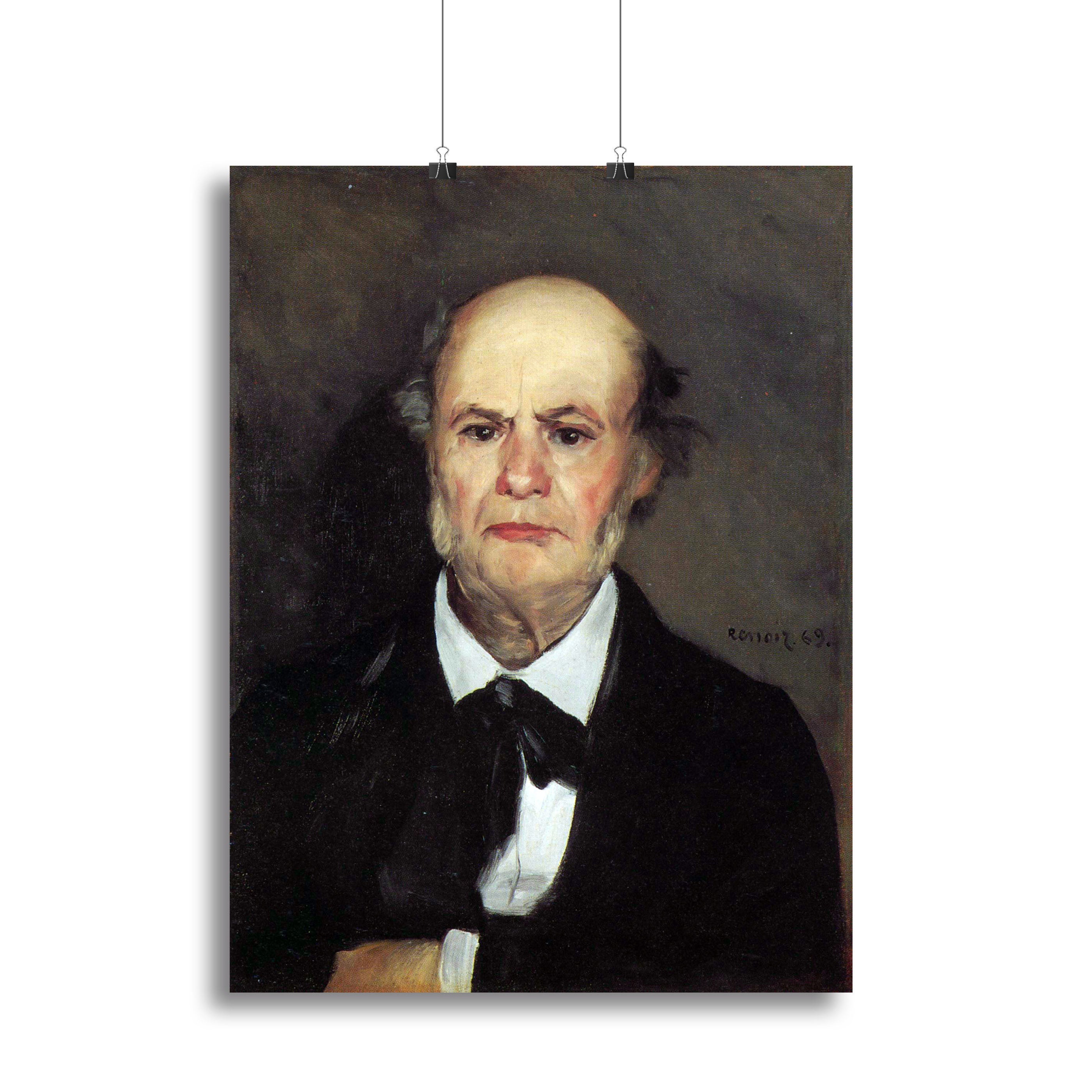 Canvas print of Portrait of the Artist's Father by Renoir, showcasing vibrant colors and intricate details.