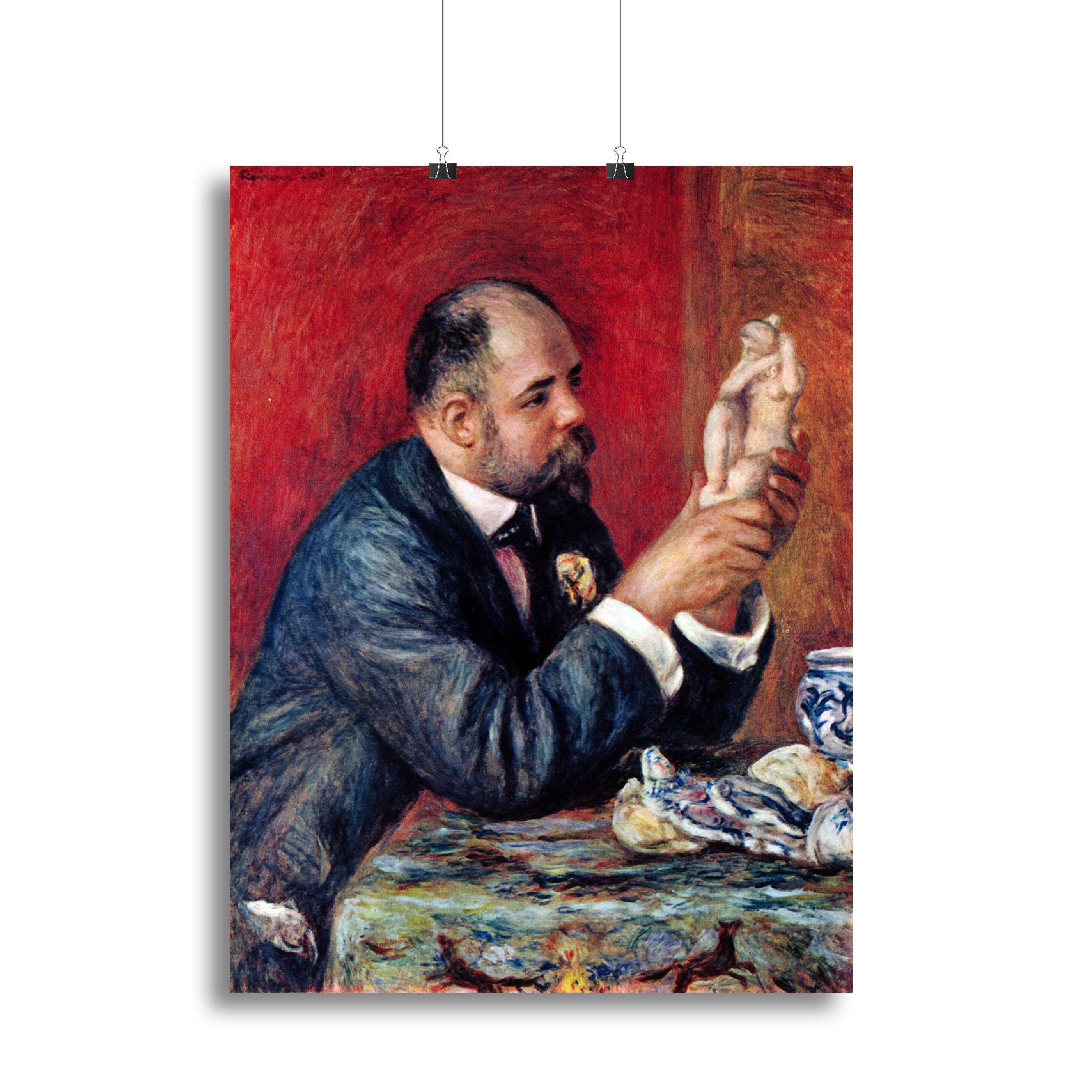 Canvas print of Renoir's Portrait of Vollard, showcasing vibrant colors and intricate details, perfect for home decor.