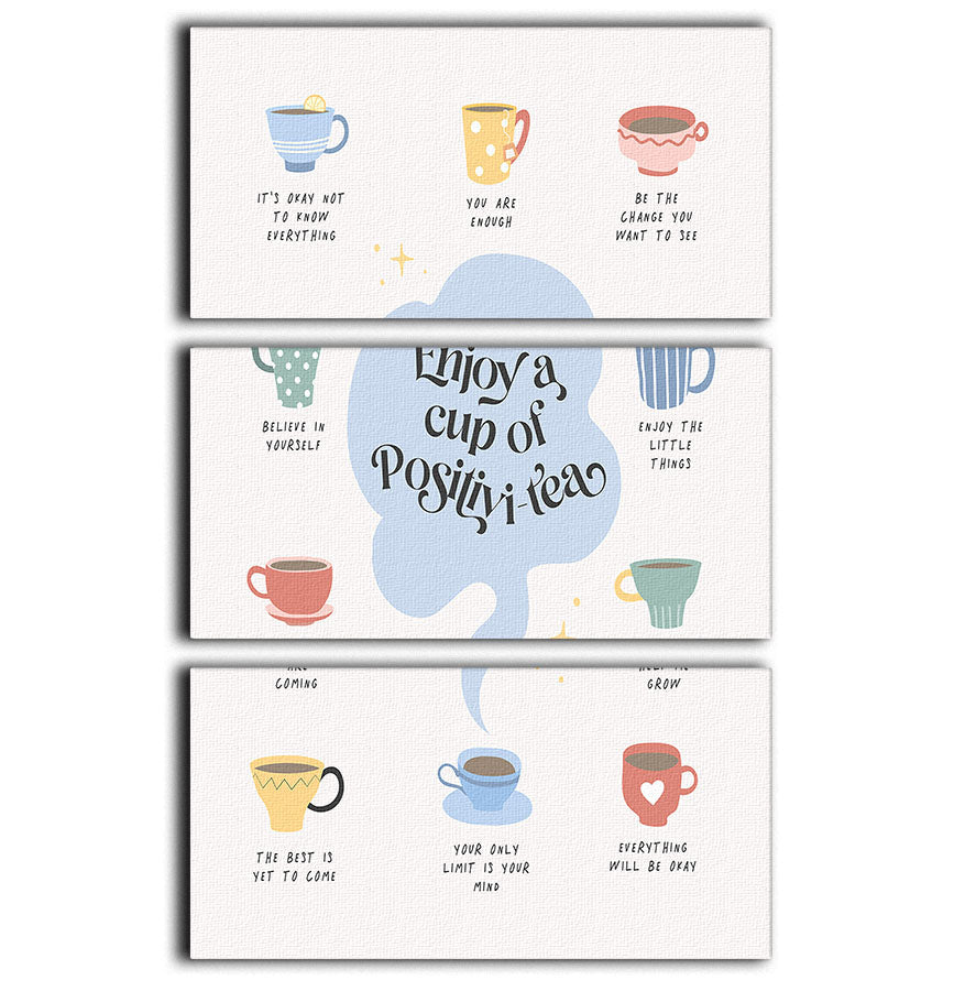 A stunning 3-panel canvas print featuring vibrant colors and uplifting designs, perfect for enhancing any living space.