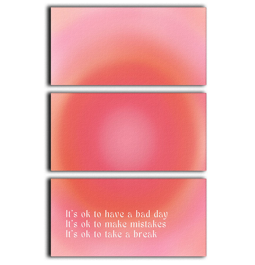 A vibrant 3-panel canvas print featuring uplifting designs, perfect for home or office decor.