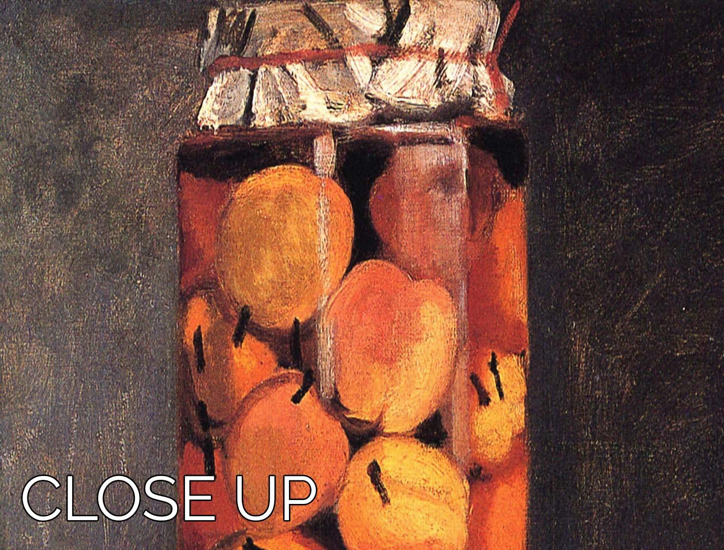 A beautiful 3-panel canvas print featuring Monet's Pot of Peaches, showcasing vibrant colors and intricate details.