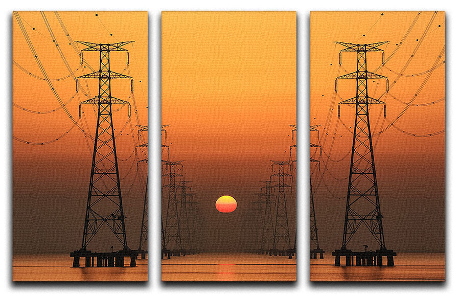Power Line 3 Split Panel Canvas Print featuring three high-quality canvases with a captivating design, perfect for enhancing any room's decor.