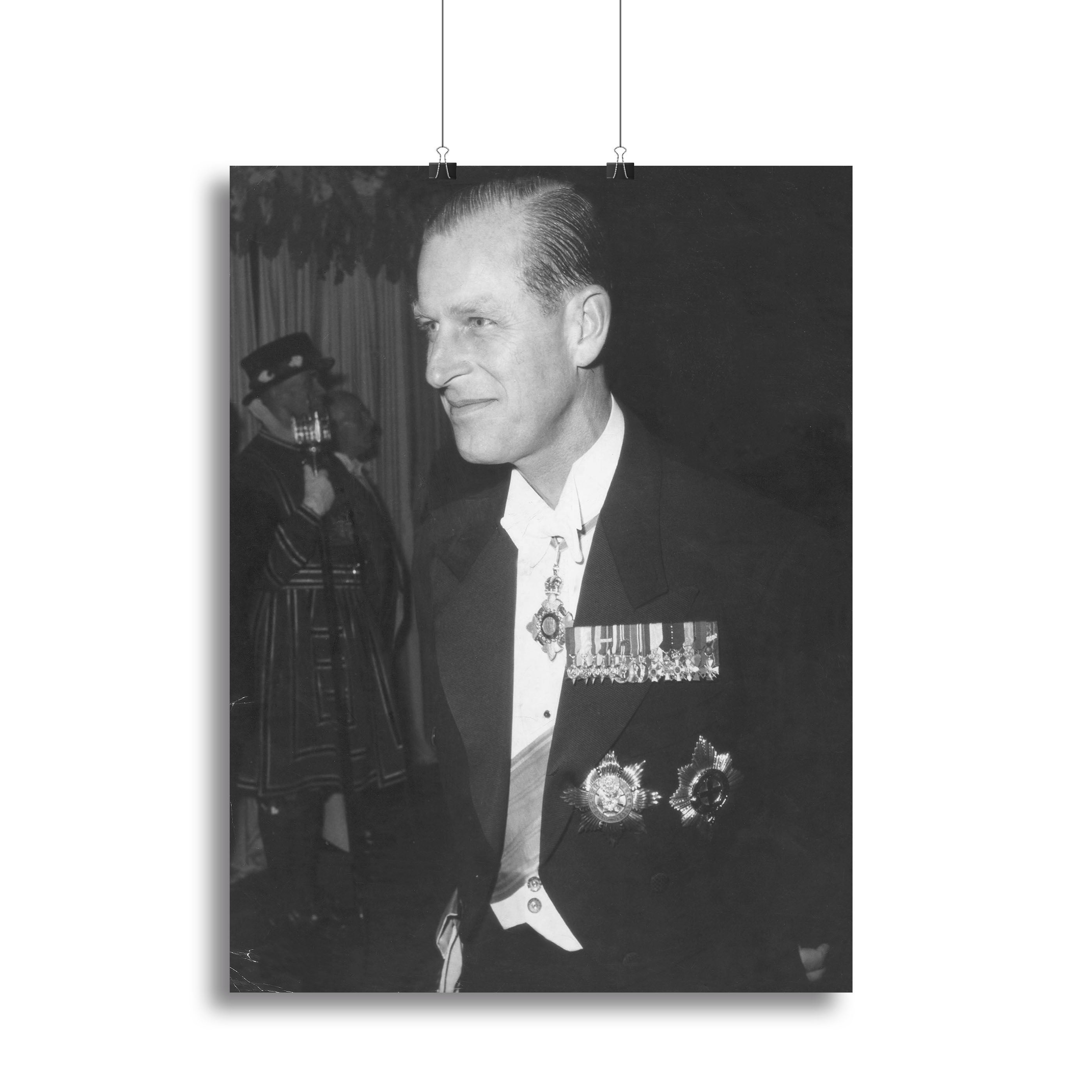 Canvas print of Prince Philip attending the opera at Covent Garden, showcasing elegance and sophistication.