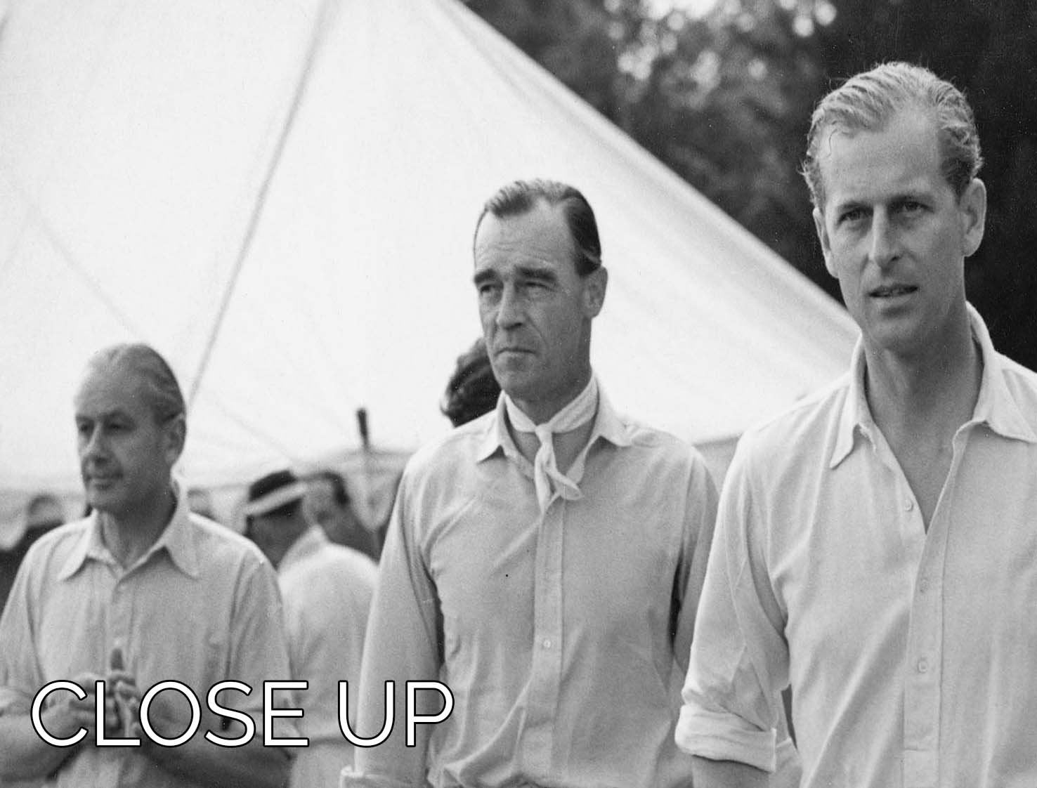 Three-panel canvas art featuring Prince Philip leading his cricket team onto the field, showcasing vibrant colors and detailed design.