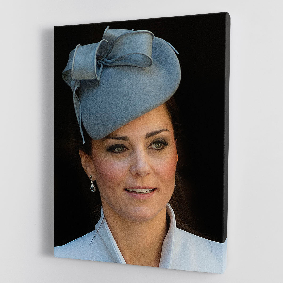 Canvas print of Prince William and Kate at Easter service in Australia, showcasing royal elegance and charm.