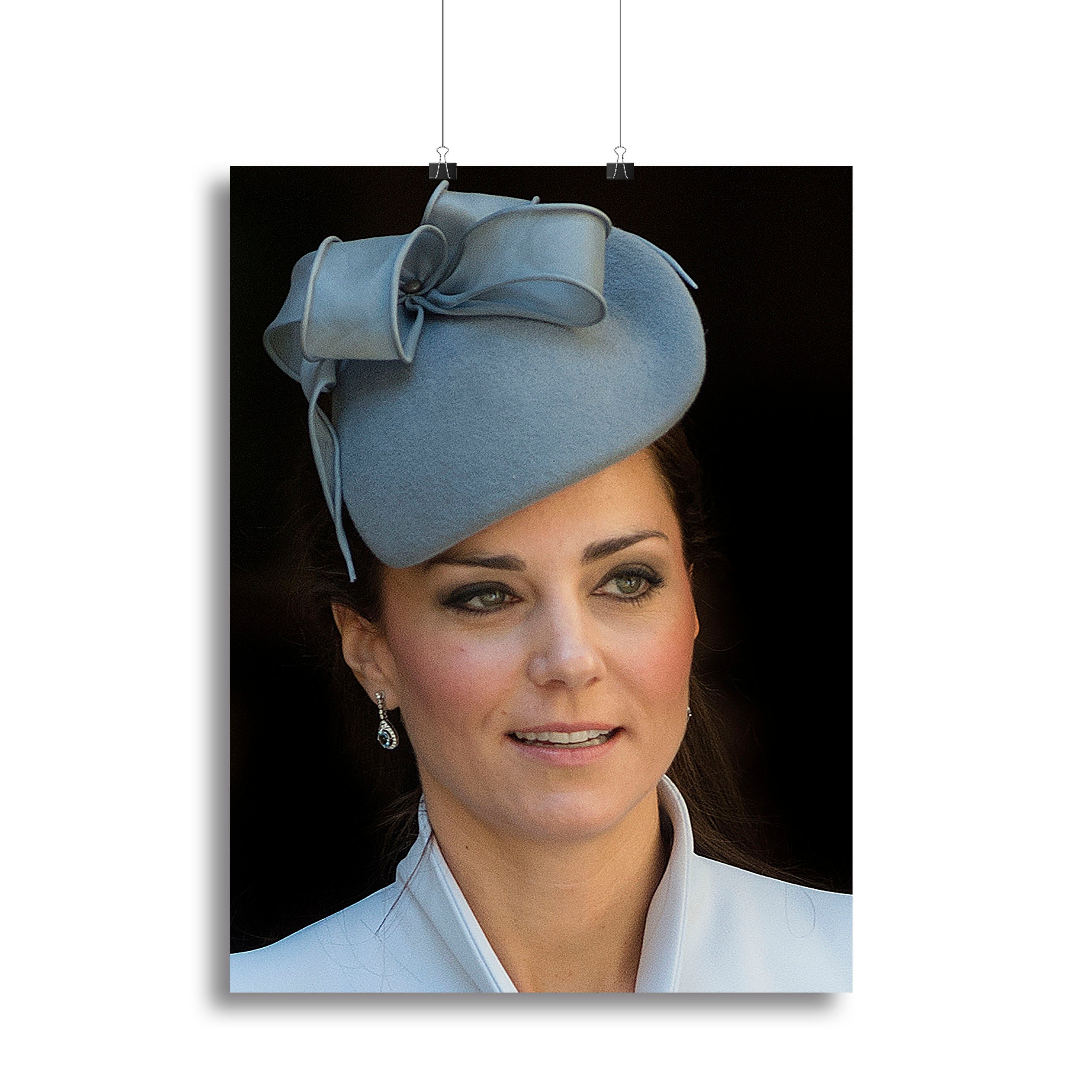 Canvas print of Prince William and Kate at Easter service in Australia, showcasing royal elegance and charm.