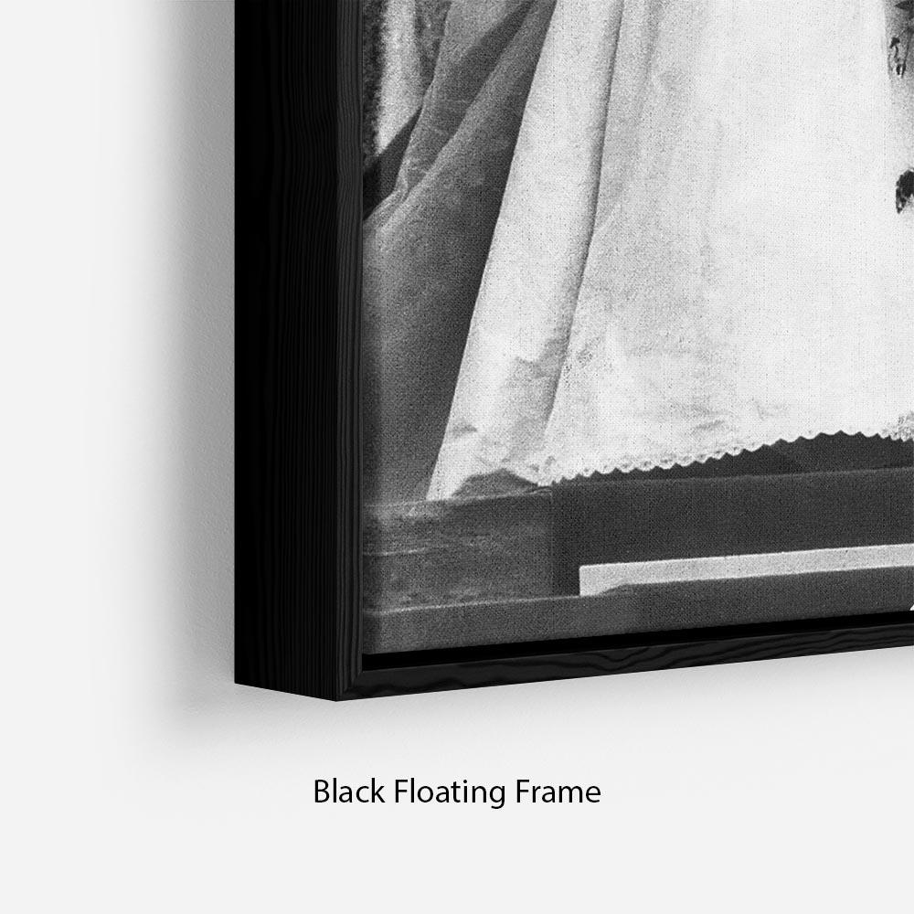 Artistic representation of Princess Diana and Prince Charles at their wedding, elegantly framed in a floating frame.