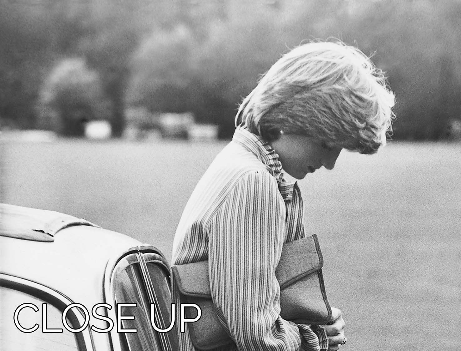 A stunning 3-panel canvas print featuring Princess Diana at a polo match, showcasing elegance and sophistication.