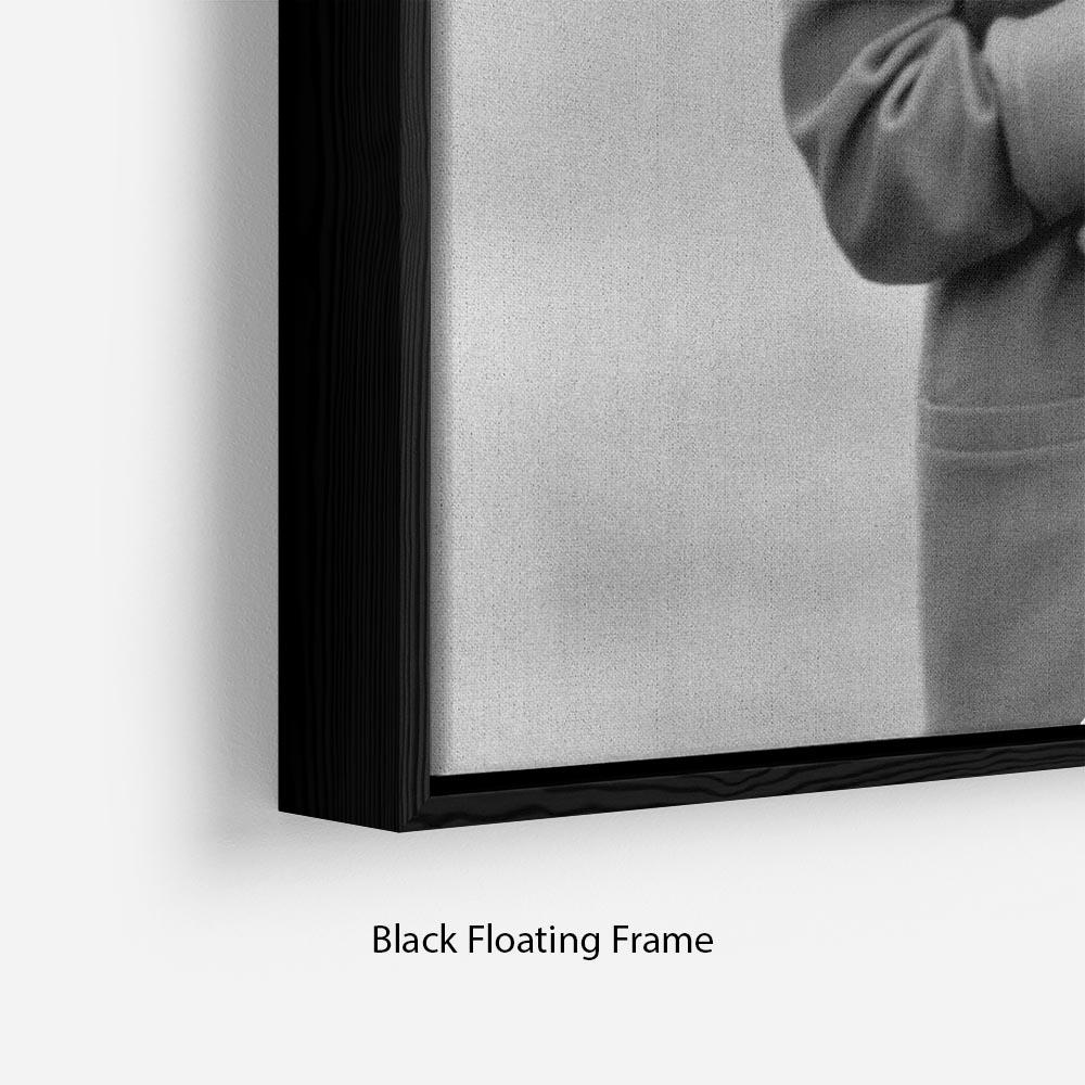 Colorful abstract wall art in elegant floating frame, enhancing home decor.