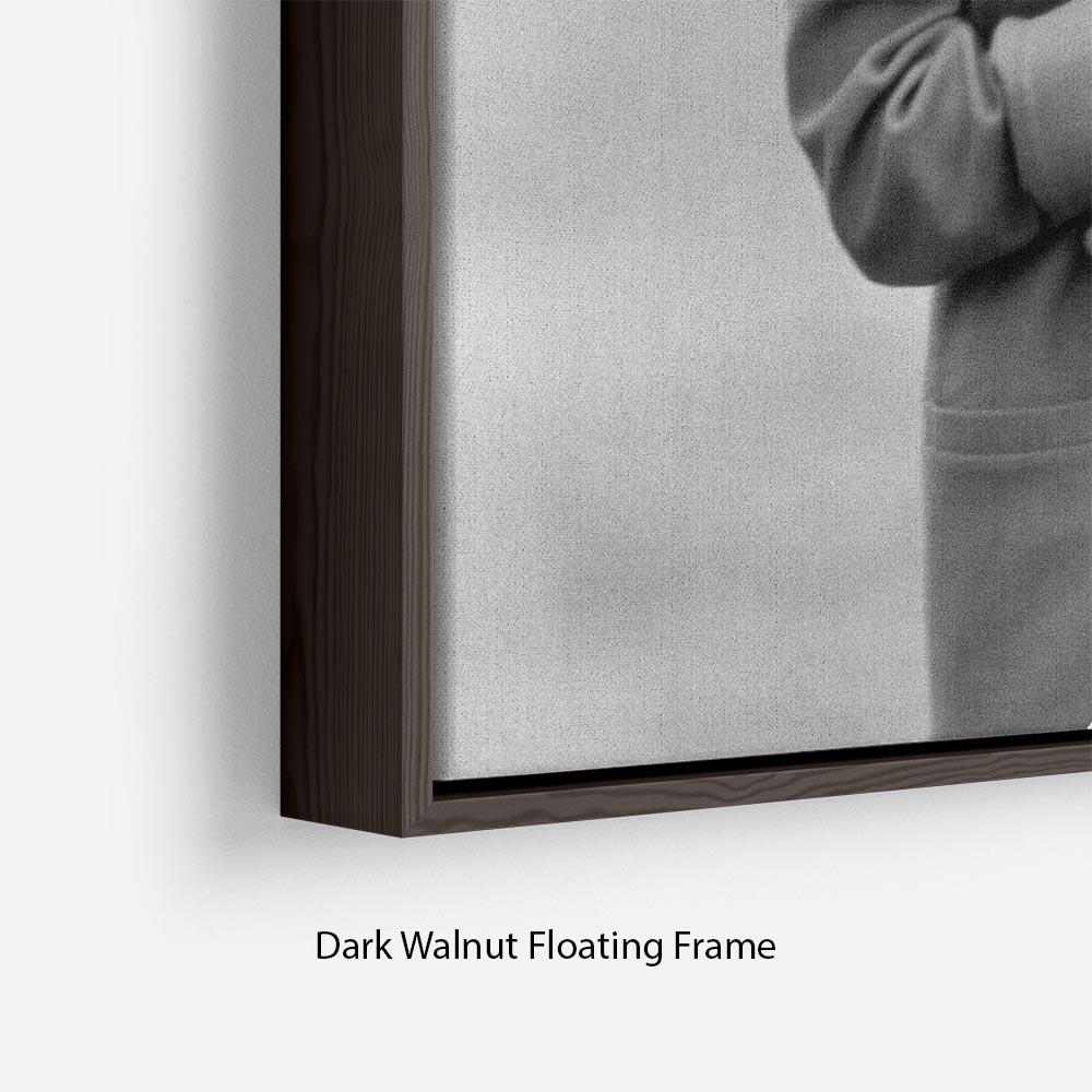 Colorful abstract wall art in elegant floating frame, enhancing home decor.