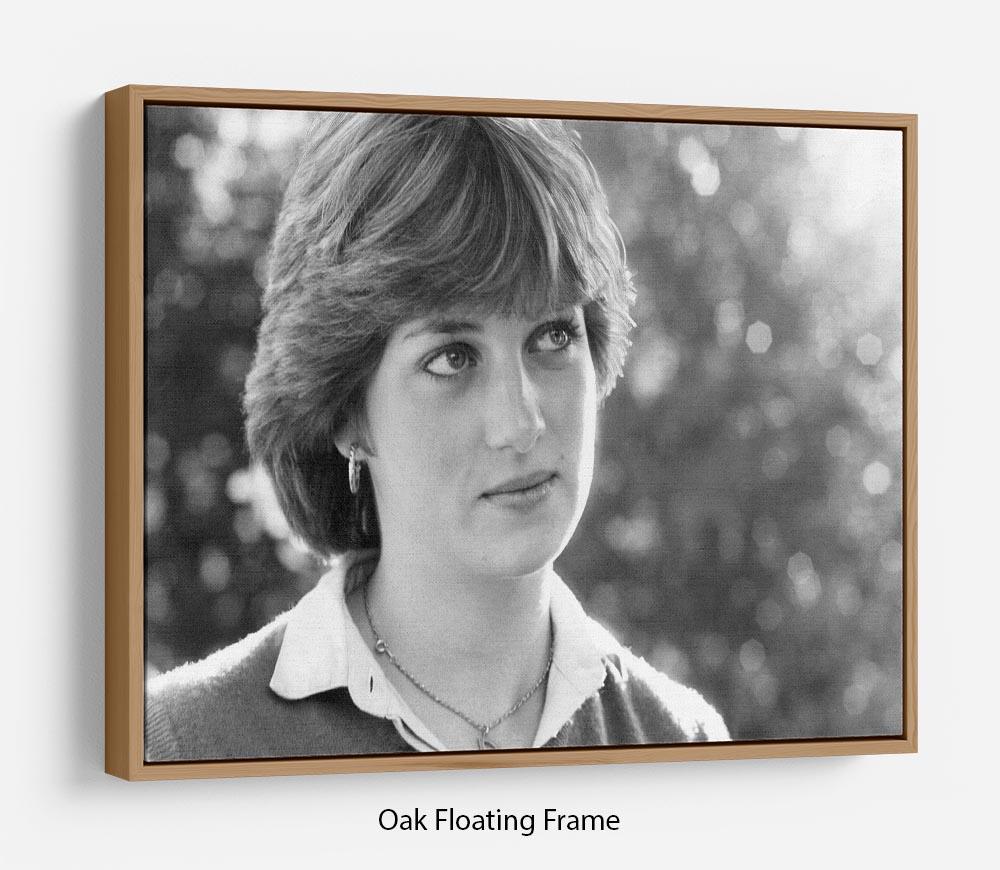Floating frame featuring Princess Diana meeting the press, showcasing vibrant colors and elegant design.