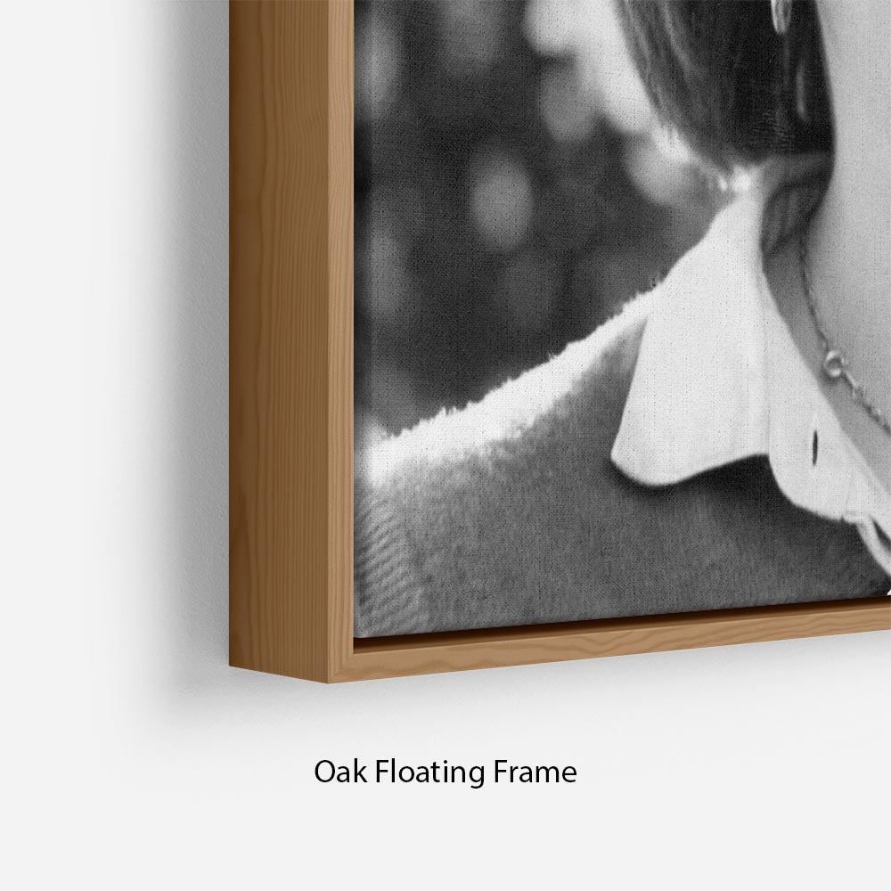 Floating frame featuring Princess Diana meeting the press, showcasing vibrant colors and elegant design.