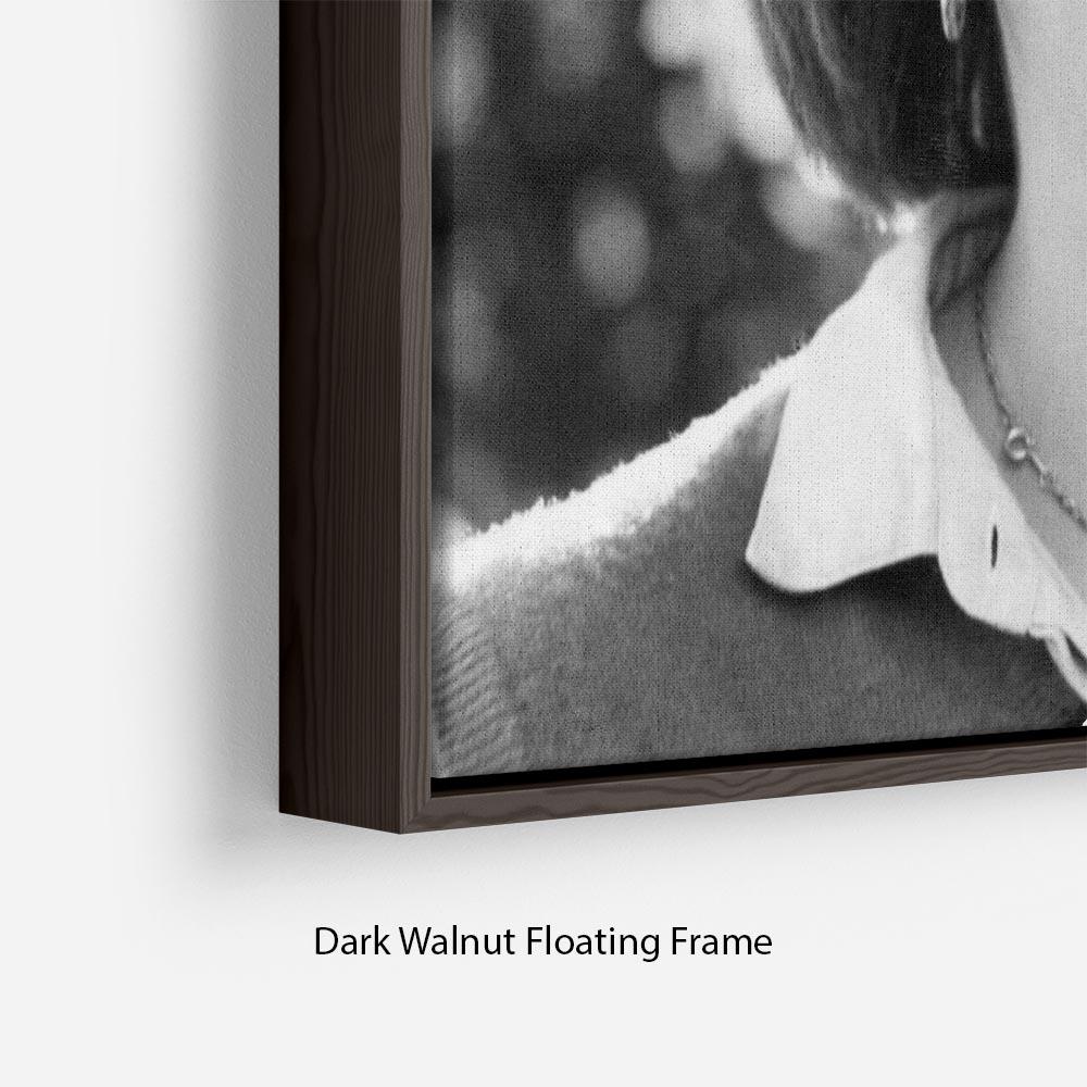 Floating frame featuring Princess Diana meeting the press, showcasing vibrant colors and elegant design.