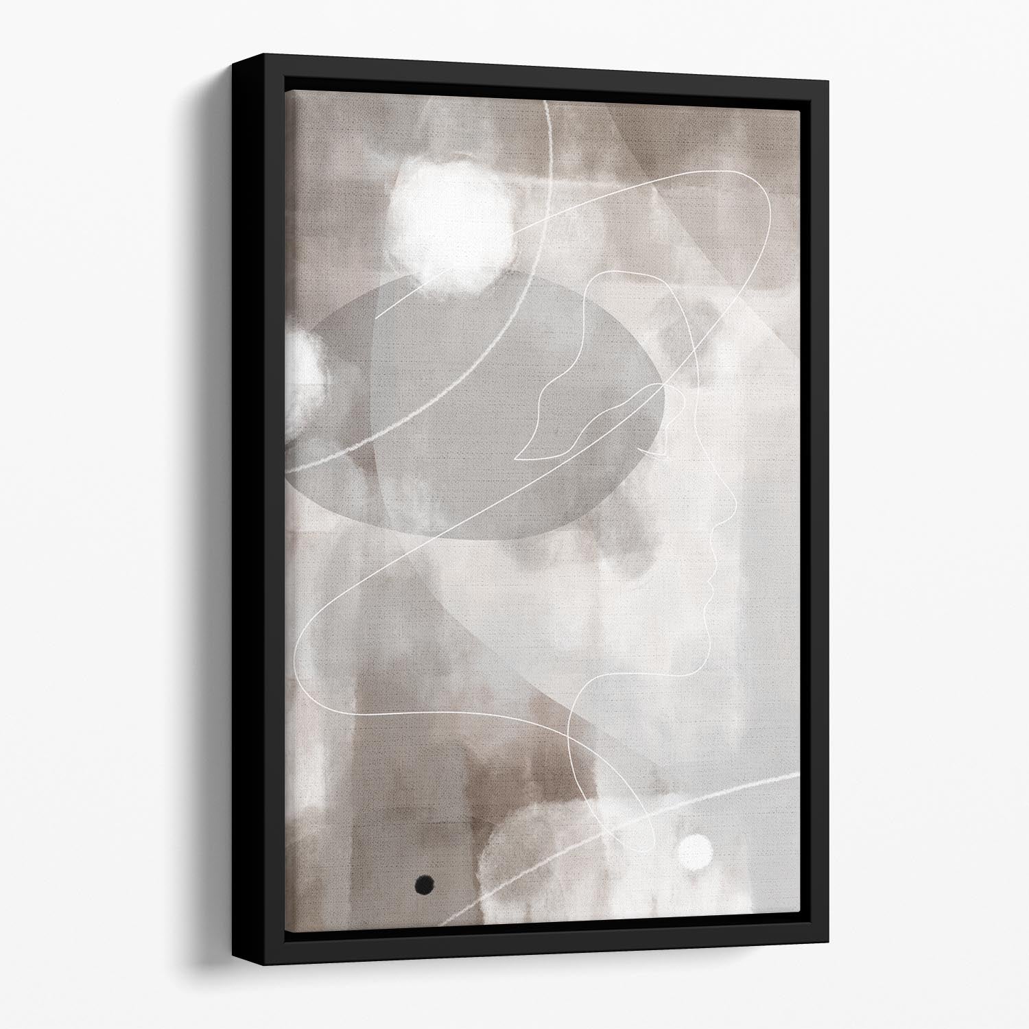 Profile Floating Framed Canvas featuring vibrant abstract art in an elegant wooden frame, creating a contemporary and stylish wall decor.