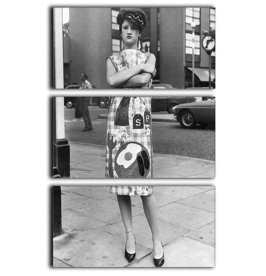 Punk Girl 3 Split Panel Canvas Print featuring vibrant colors and modern design, perfect for home decor.