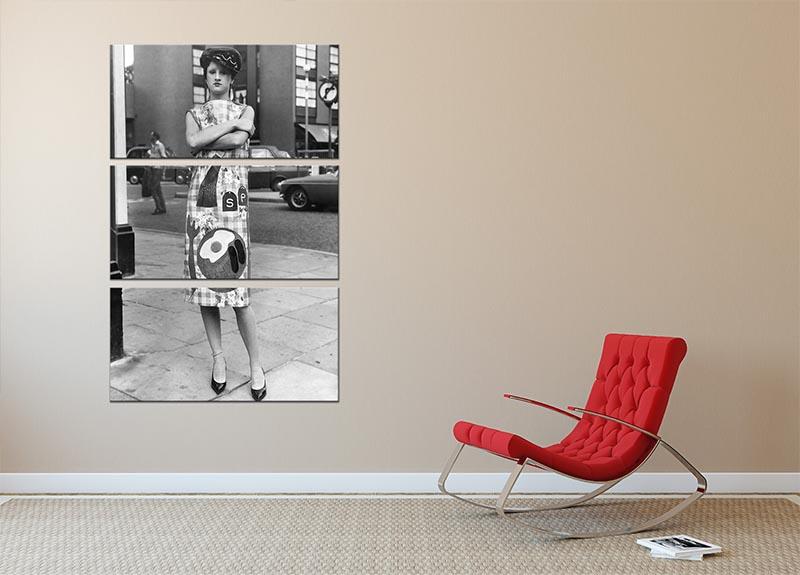 Punk Girl 3 Split Panel Canvas Print featuring vibrant colors and modern design, perfect for home decor.