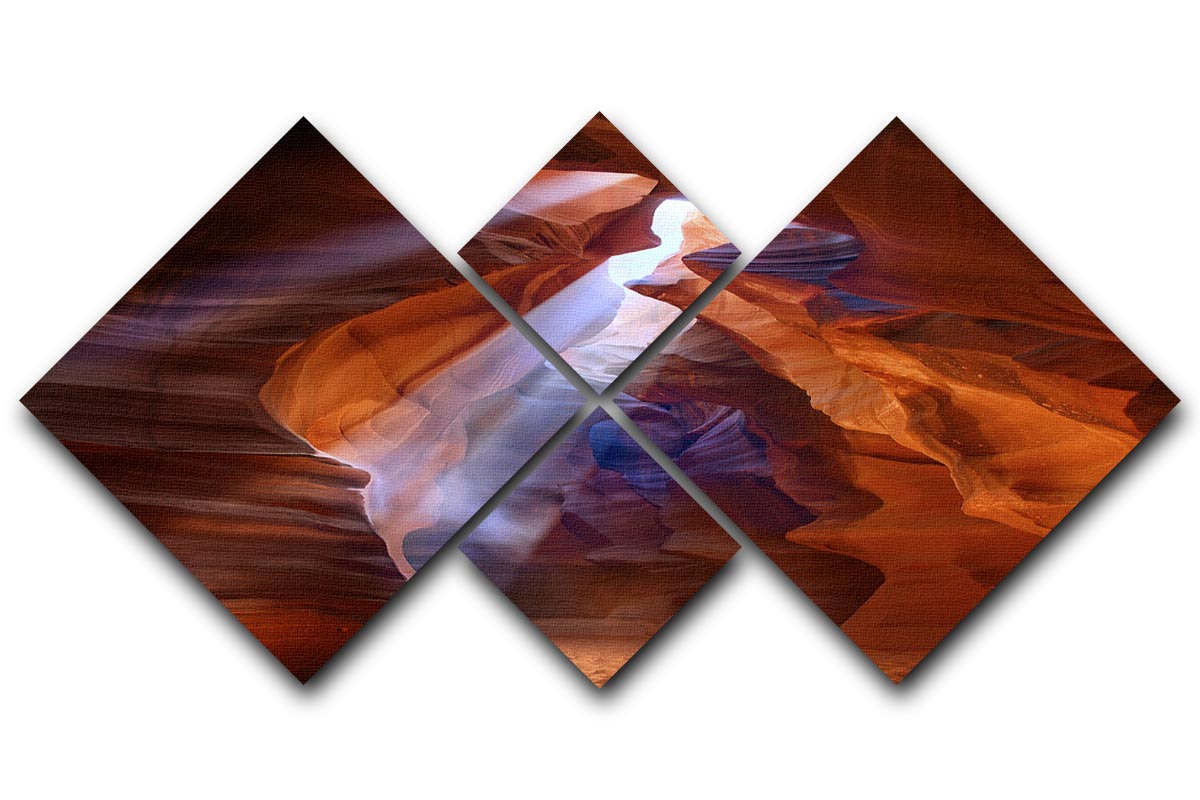 Pure Photodelight2 4 Square Multi Panel Canvas featuring four equal square sections, creating a cohesive and striking artwork for home decor.