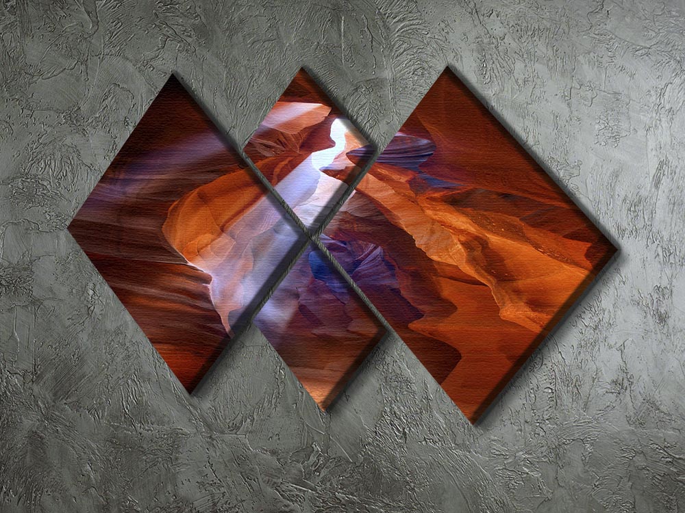 Pure Photodelight2 4 Square Multi Panel Canvas featuring four equal square sections, creating a cohesive and striking artwork for home decor.