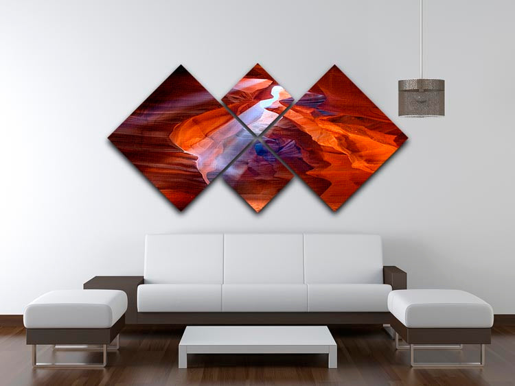 Pure Photodelight2 4 Square Multi Panel Canvas featuring four equal square sections, creating a cohesive and striking artwork for home decor.