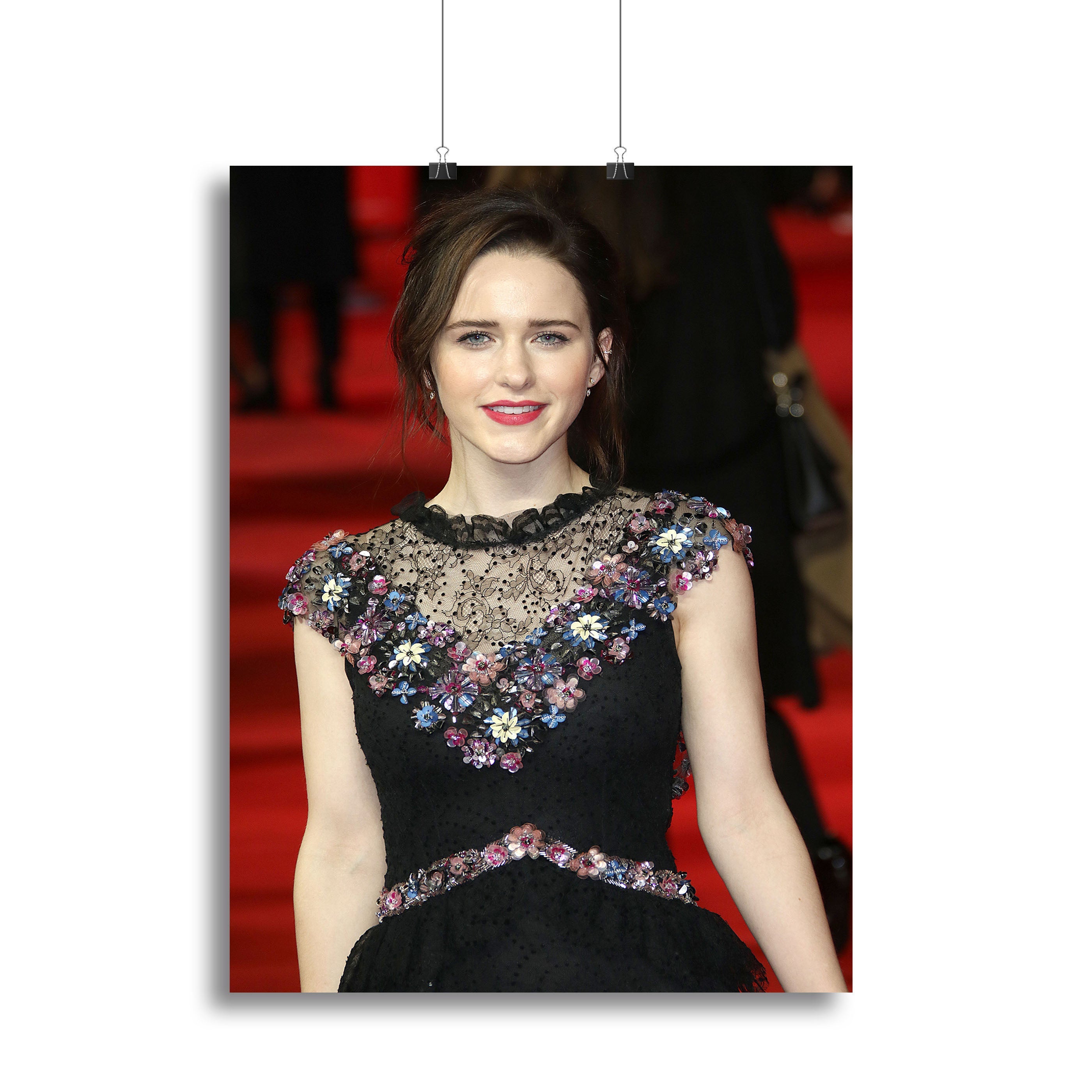 Rachel Brosnahan canvas print featuring elegant modern art design, perfect for home or office decor.