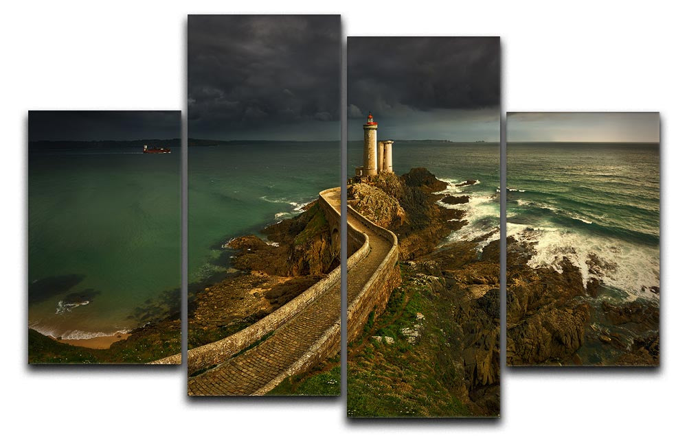 A beautiful 4-split canvas artwork titled 'Rain Is Coming', showcasing a cohesive image divided into four panels, enhancing wall decor.