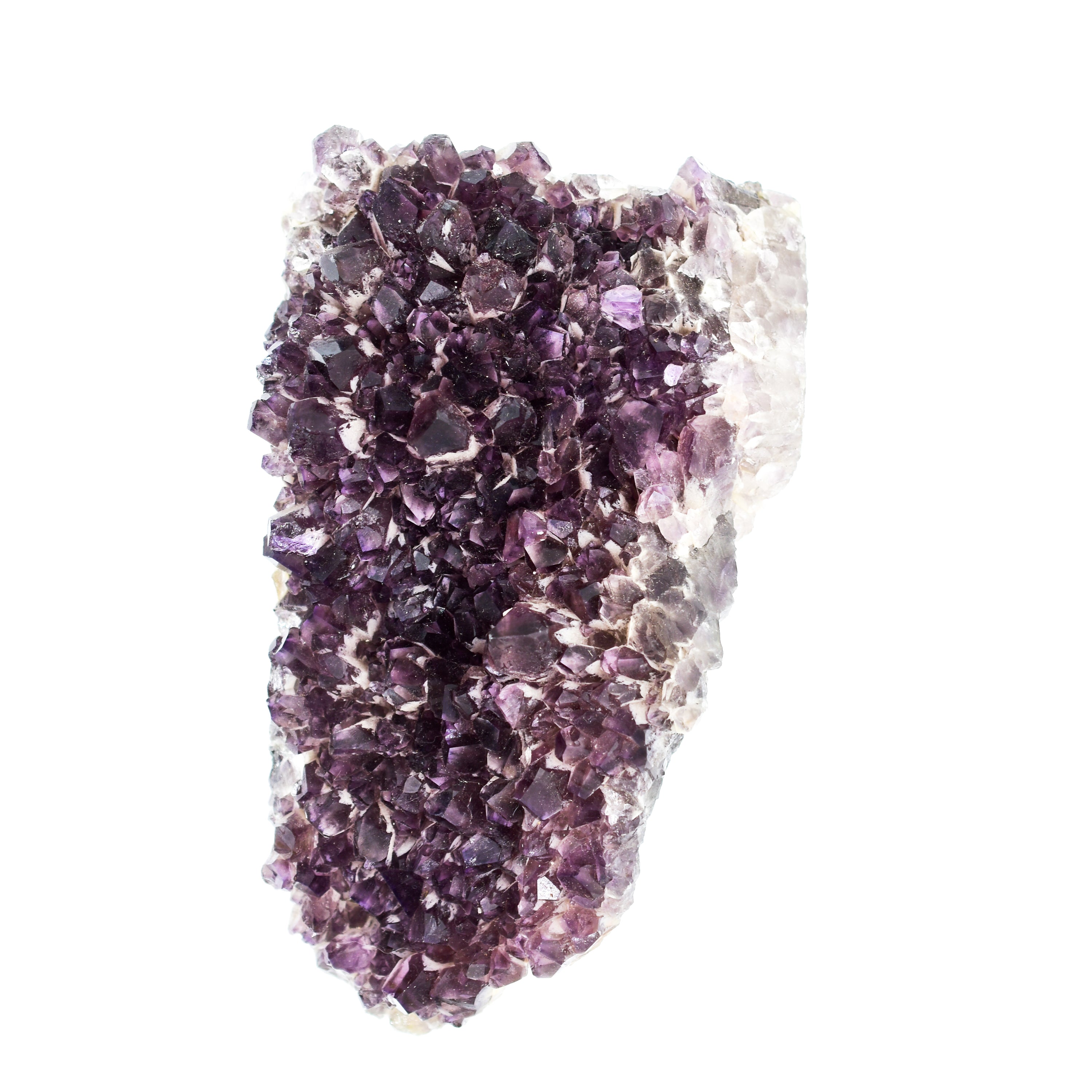 A large, stunning Elestial Amethyst cluster from Bahia, Brazil, showcasing deep purple hues and intricate formations, perfect for display.