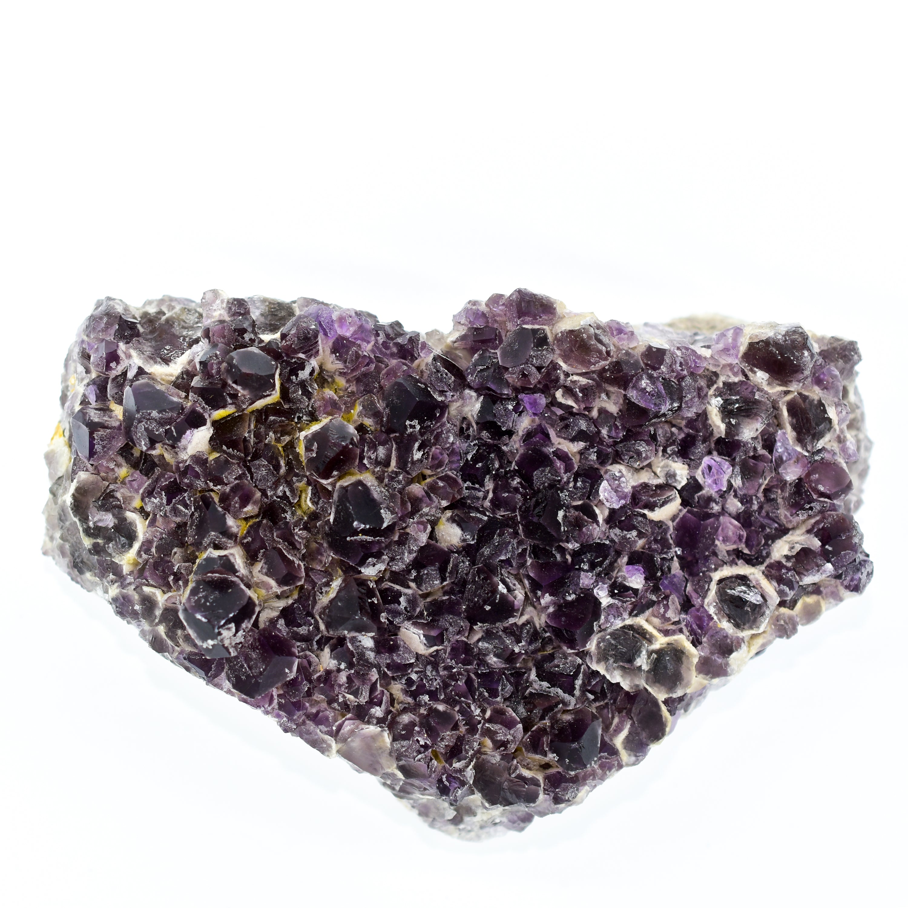 A large, stunning Elestial Amethyst cluster from Bahia, Brazil, showcasing deep purple hues and intricate formations, perfect for display.