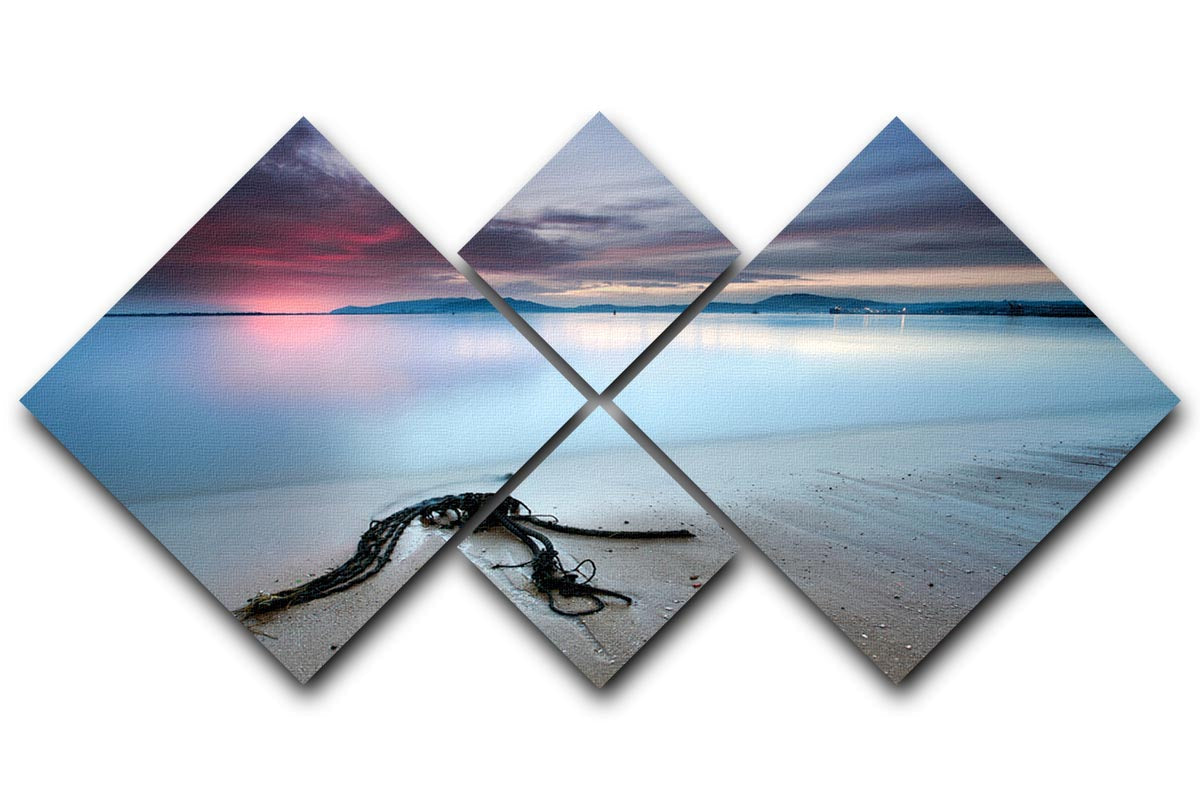 Read The Signs 4 Square Multi Panel Canvas artwork featuring four equal square sections, creating a cohesive and striking visual display.