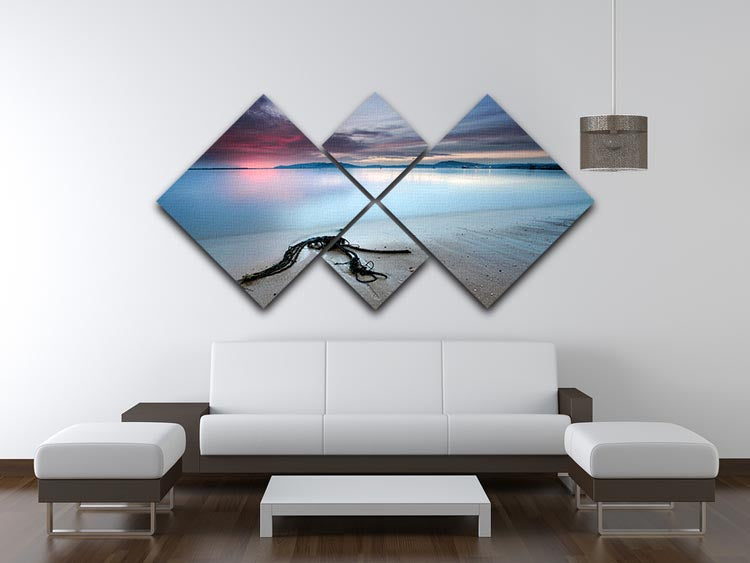 Read The Signs 4 Square Multi Panel Canvas artwork featuring four equal square sections, creating a cohesive and striking visual display.
