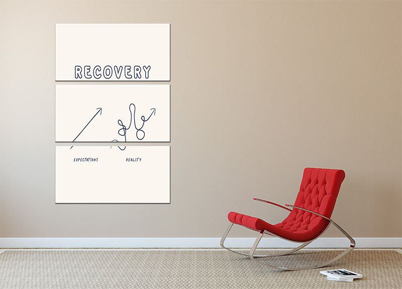 Recovery 3 Split Panel Canvas Print featuring vibrant colors and elegant design, perfect for home decor.