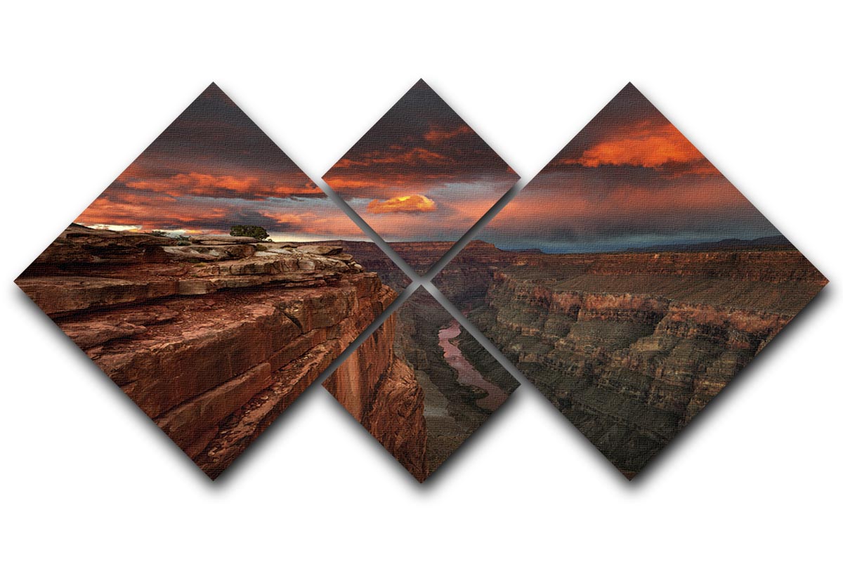 Redemption 4 Square Multi Panel Canvas artwork featuring four equal square sections, creating a cohesive and striking visual display.