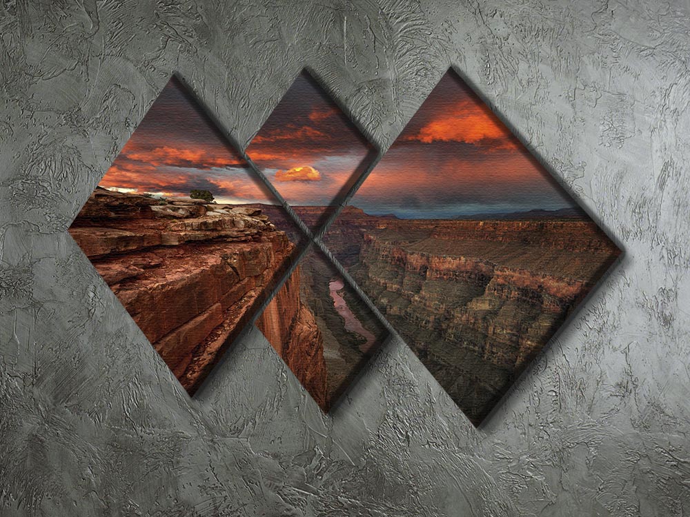 Redemption 4 Square Multi Panel Canvas artwork featuring four equal square sections, creating a cohesive and striking visual display.