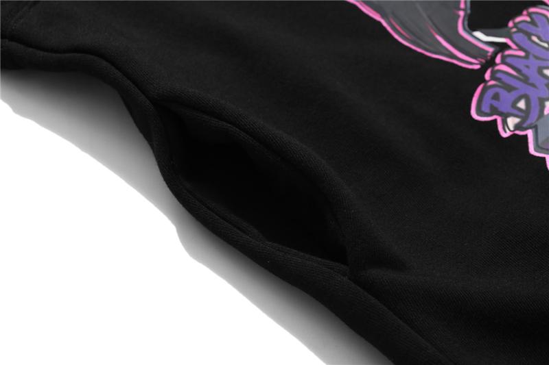 Reflective Anime Hooded Sweatshirt featuring vibrant cartoon designs, suitable for both men and women, made from soft cotton material.