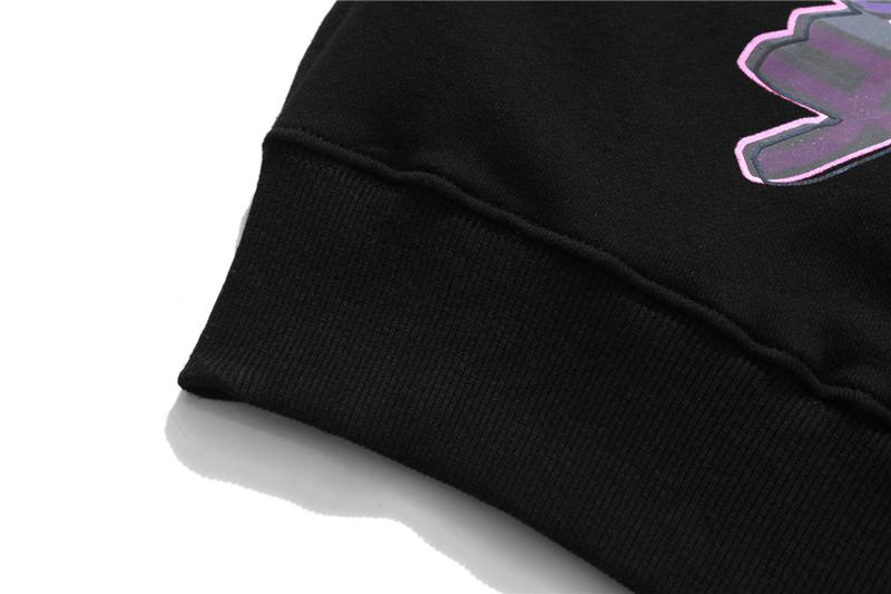 Reflective Anime Hooded Sweatshirt featuring vibrant cartoon designs, suitable for both men and women, made from soft cotton material.